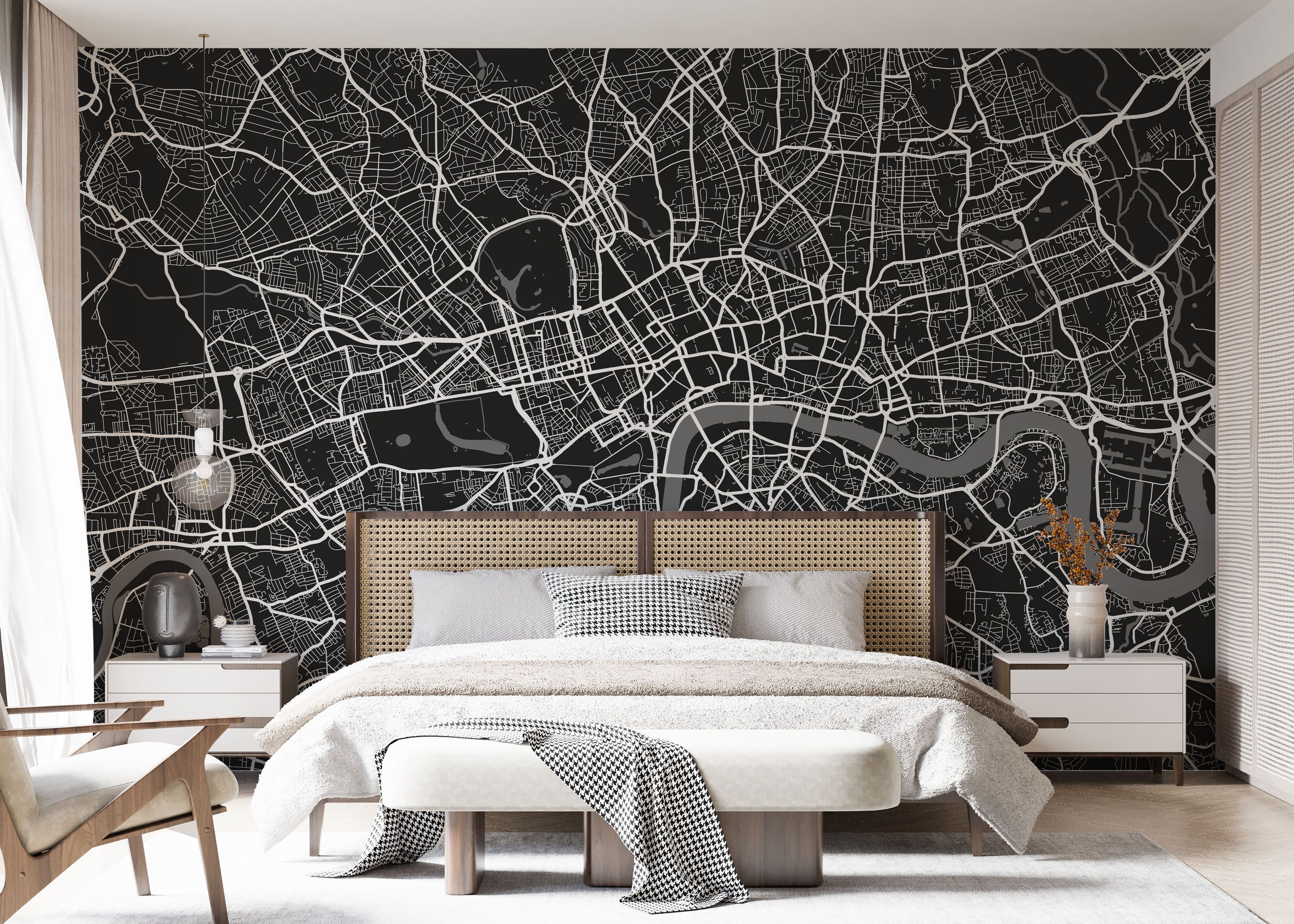 Black White Map mockup 7