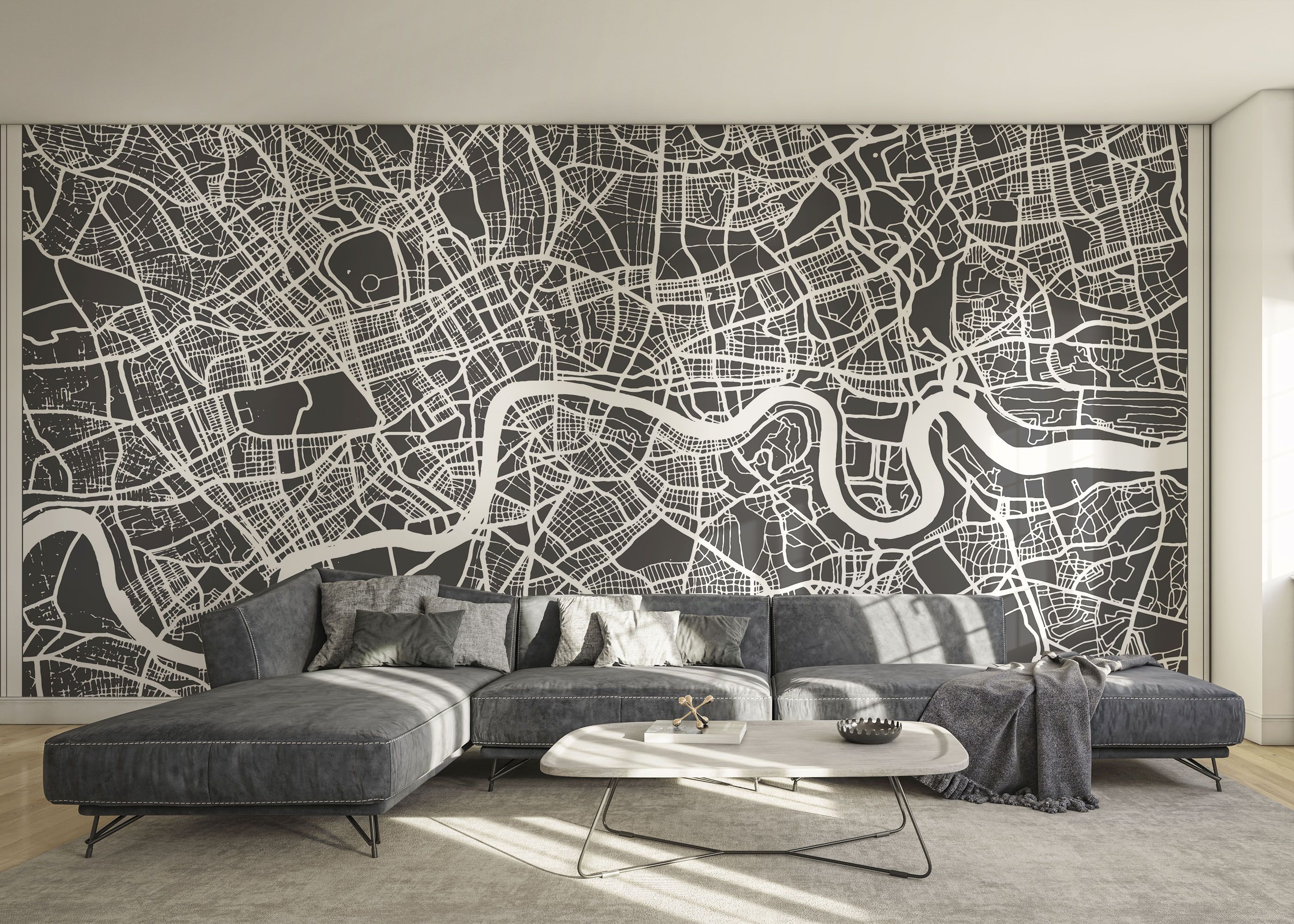 London Grey Map mockup 0