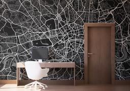 Black White Map mockup 1