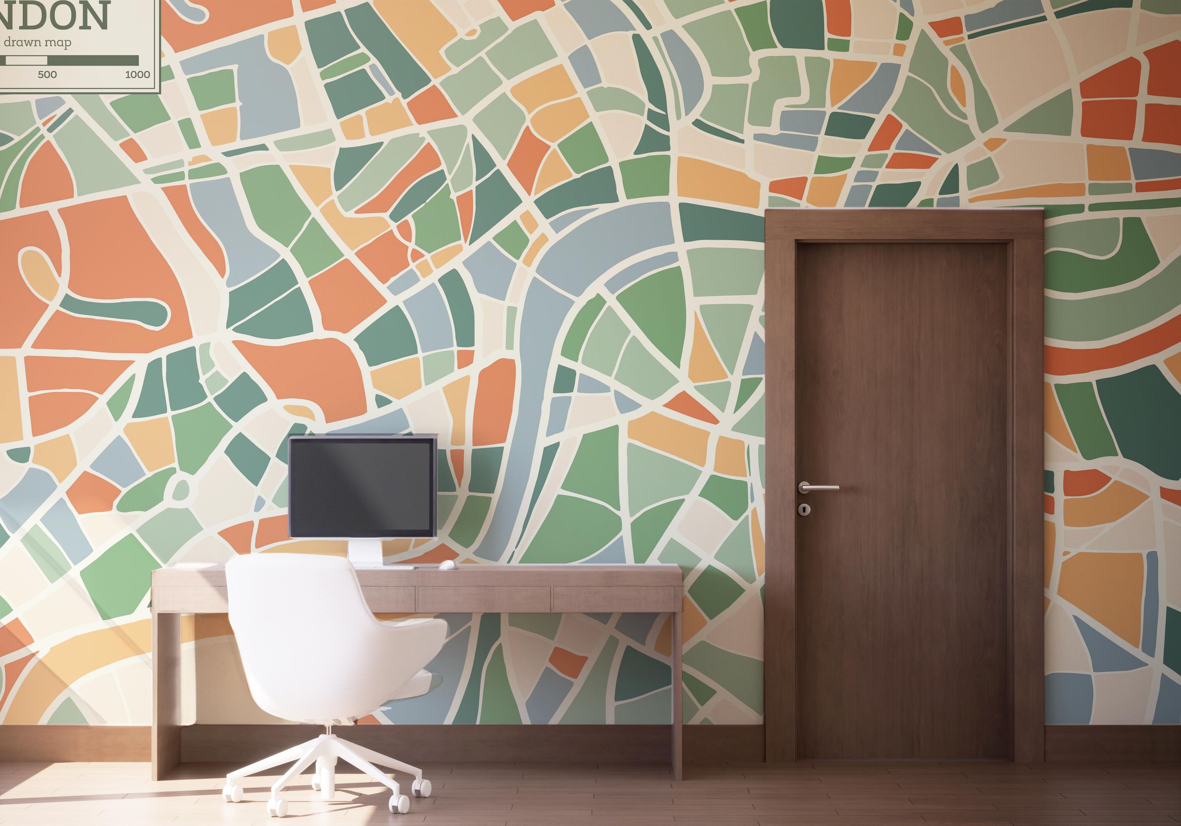 London Colorful Map mockup 1