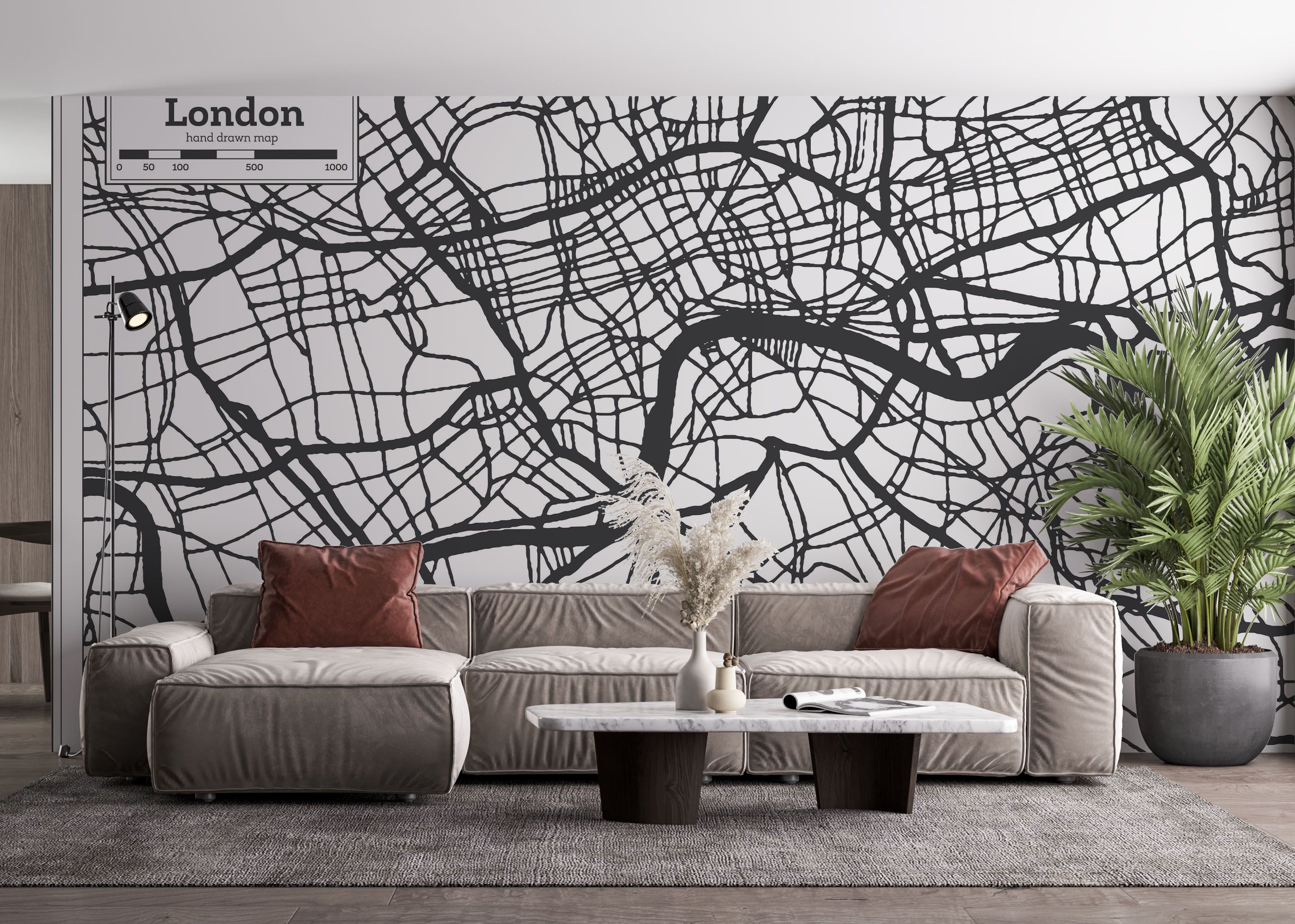 Grey Map London mockup 4