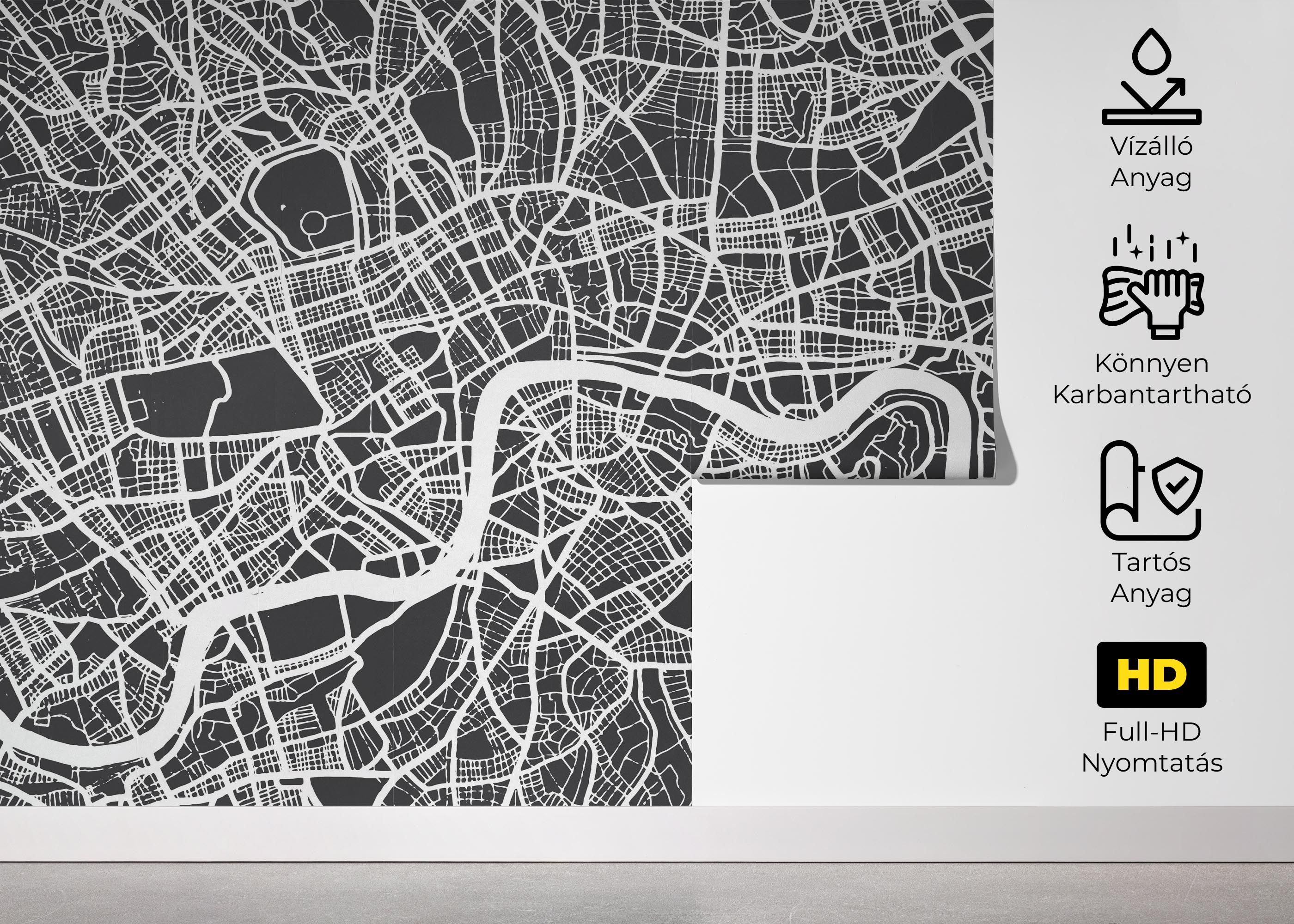 London Grey Map mockup 5