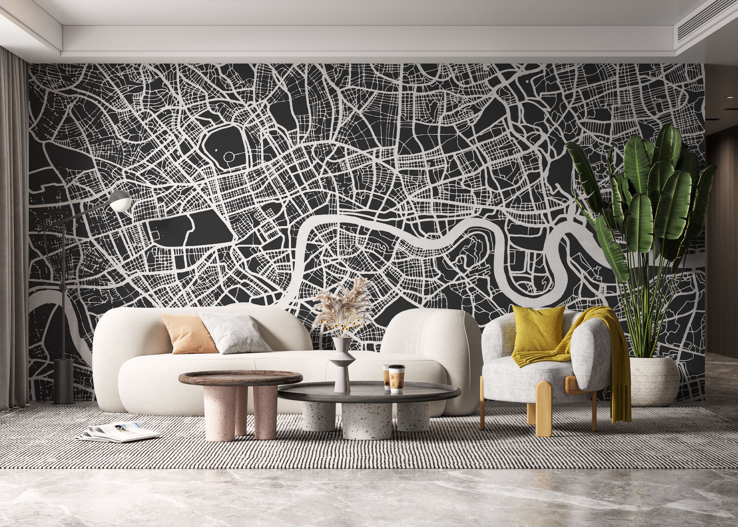 London Grey Map mockup 6