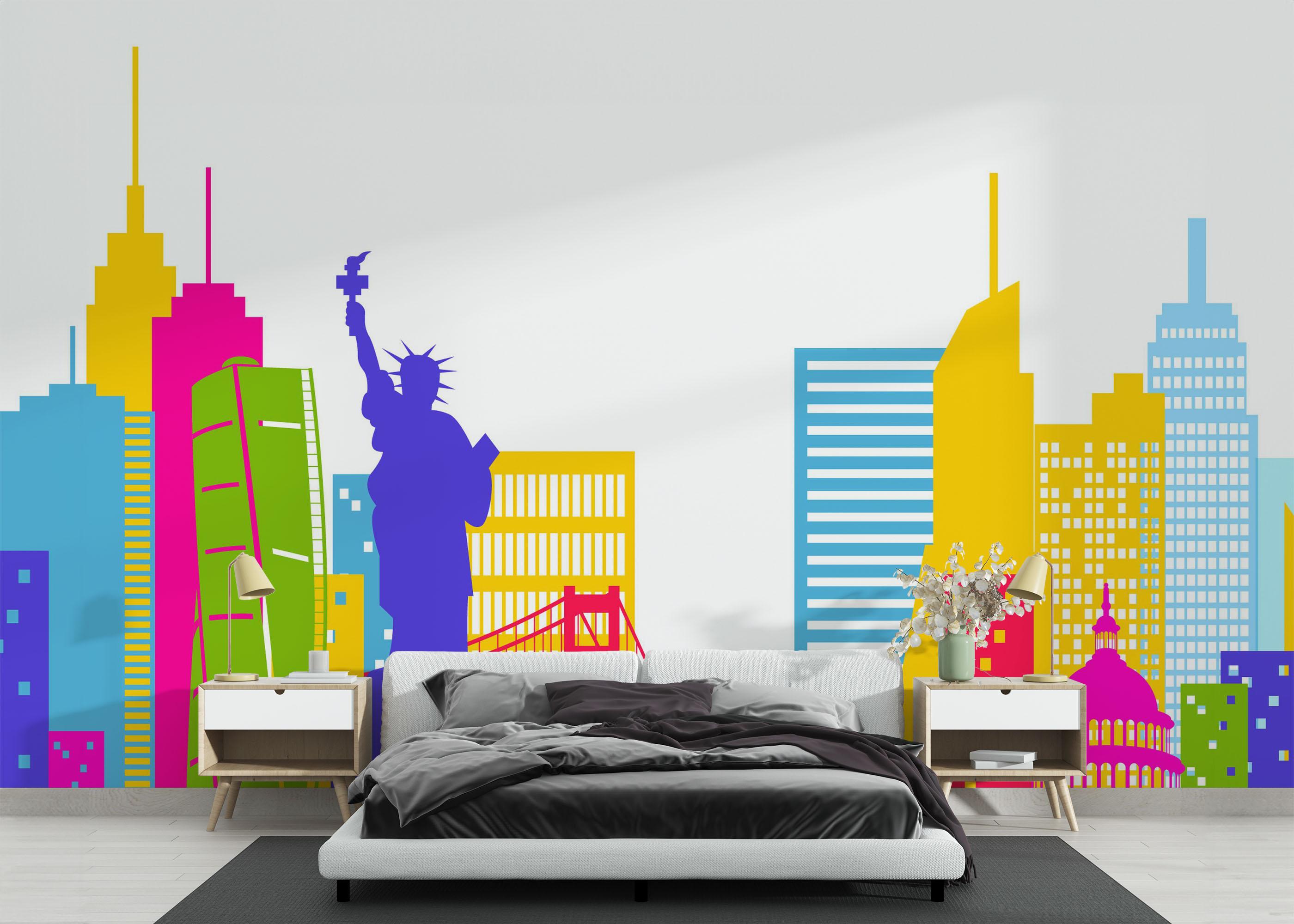 Fotótapéta Colorful Nyc mockup 3