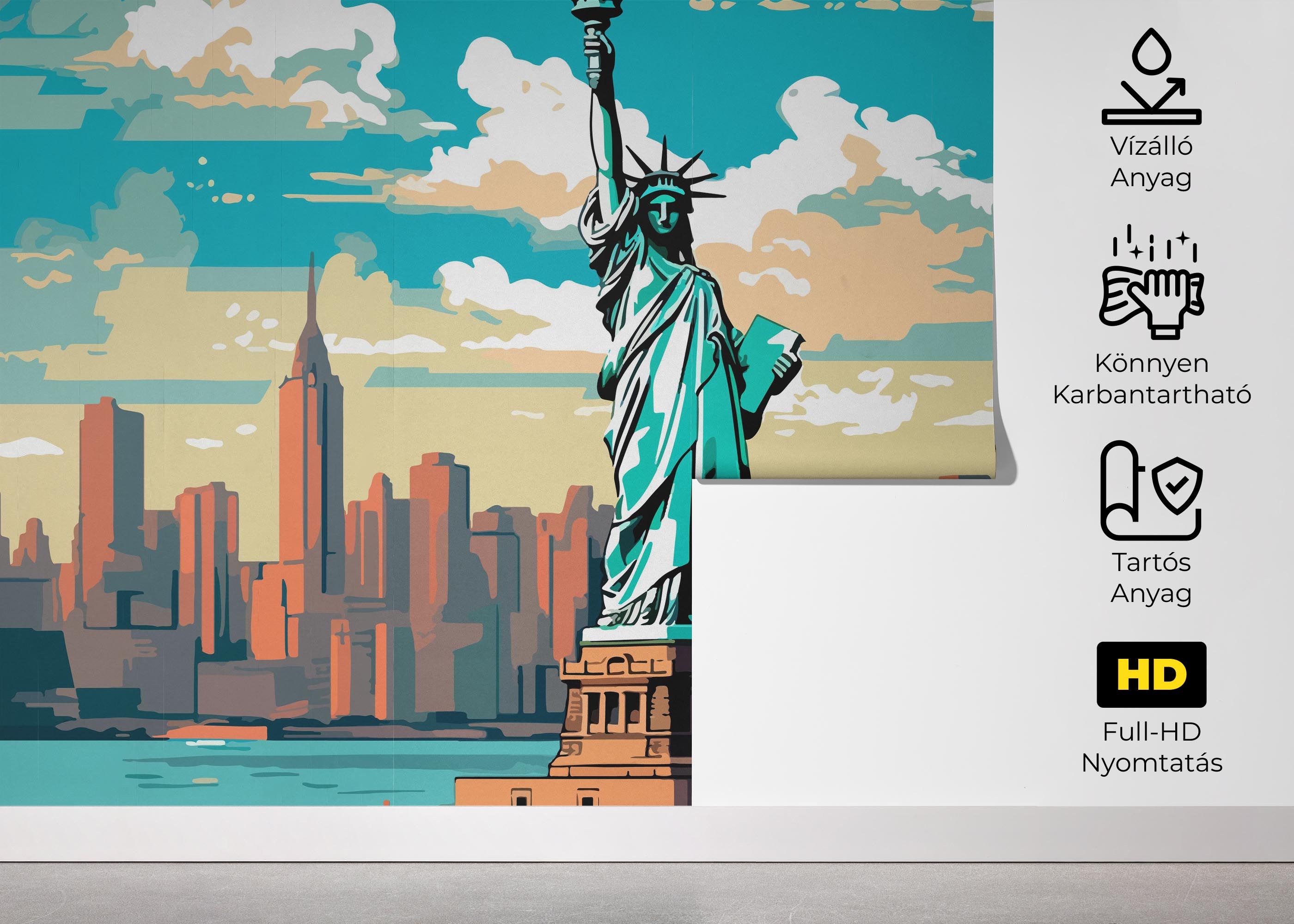 Liberty Statue Cartoon mockup 5