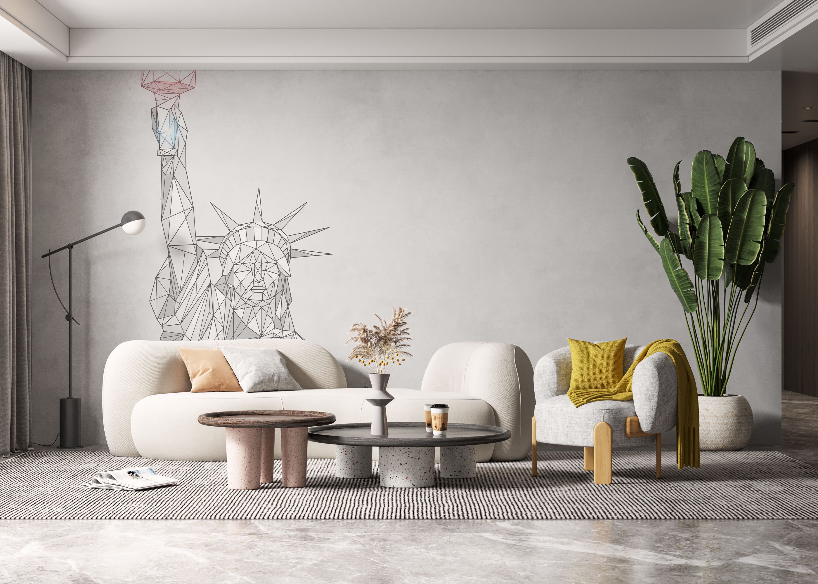 Liberty Line Statue mockup 6