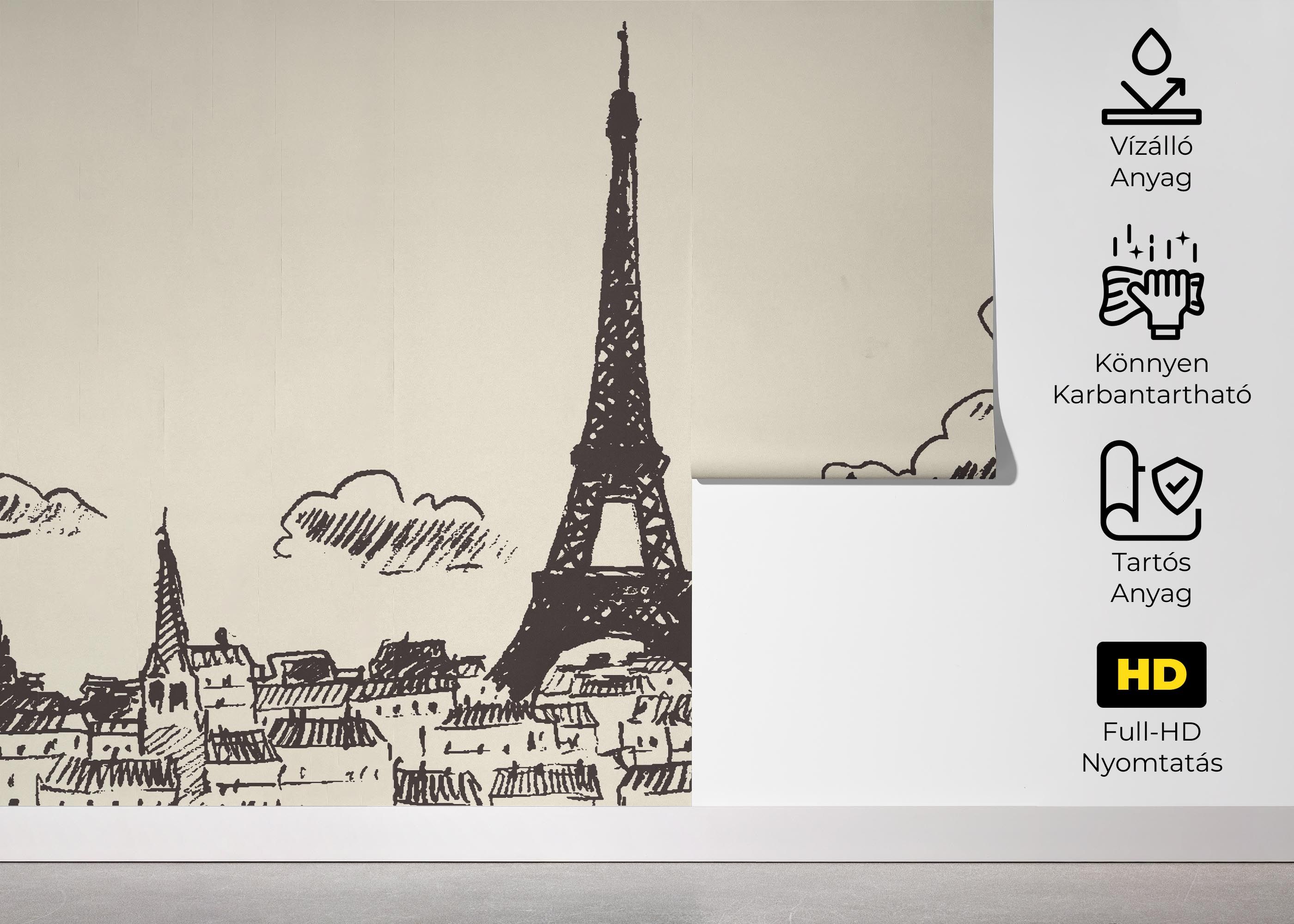 Eiffel Tower Sketch mockup 5