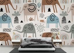 Cute Elephant Pattern mockup 3