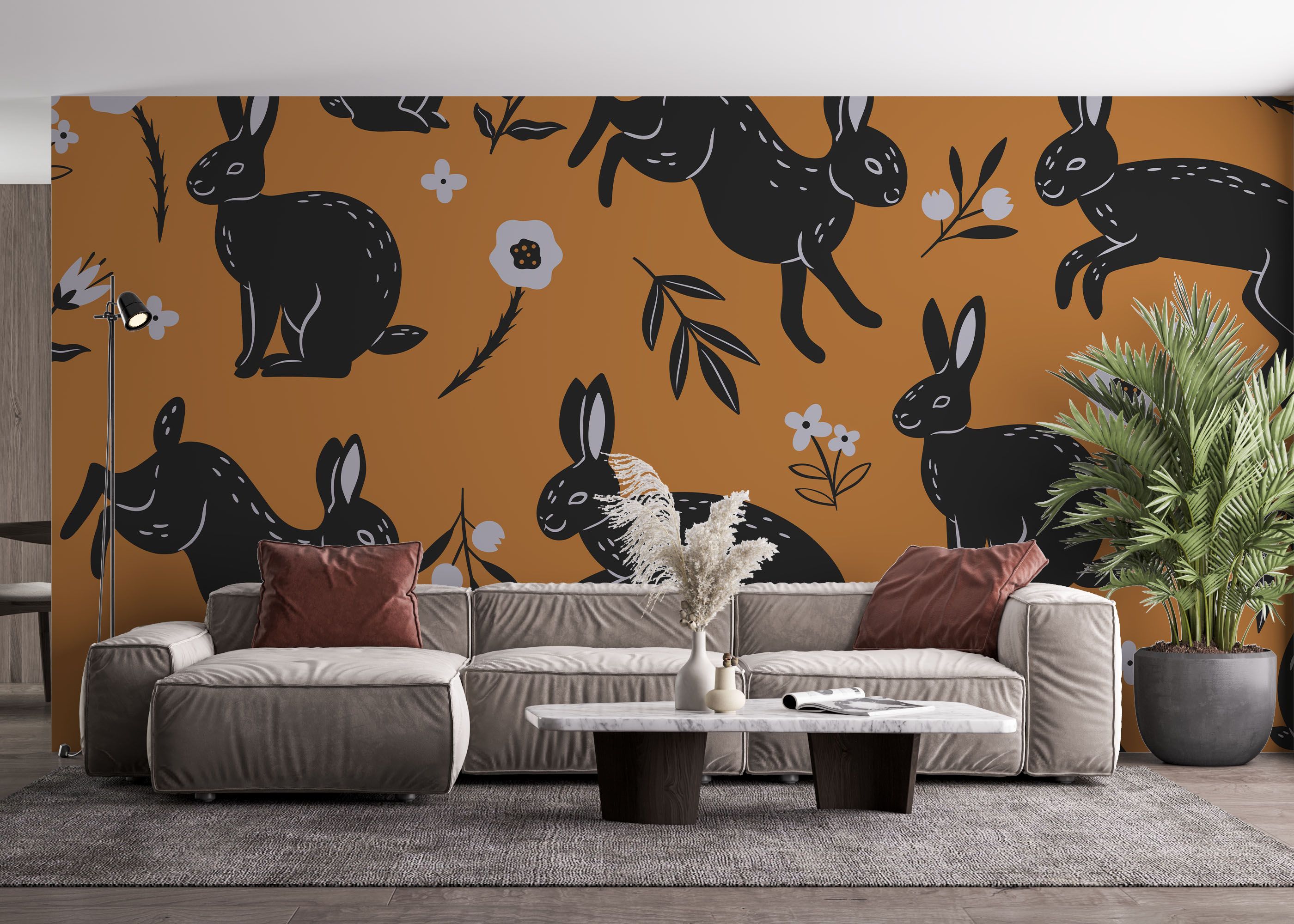 Bunny Pattern Art mockup 4