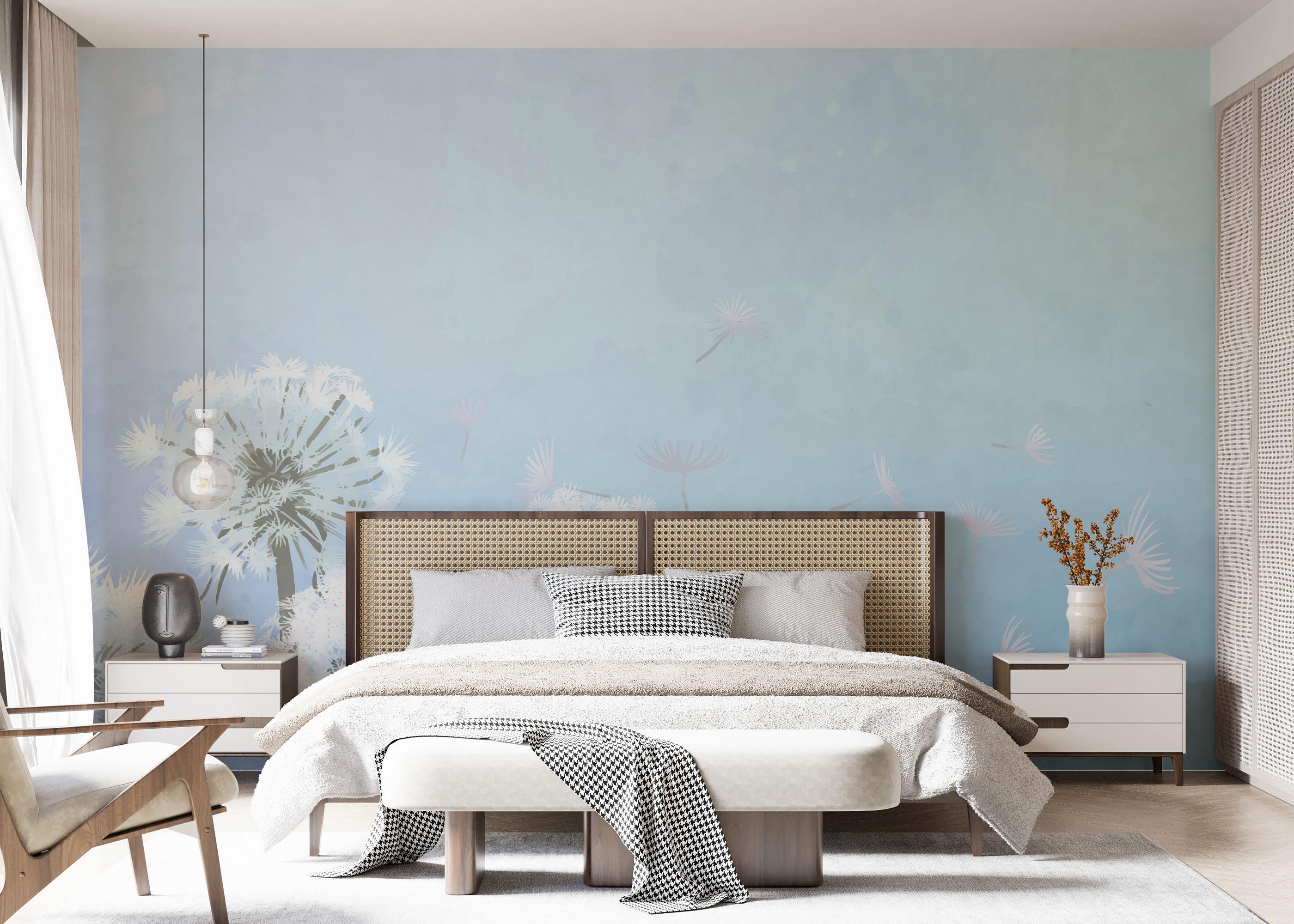 Fotótapéta Dandelion Blue Art.jpg mockup 7