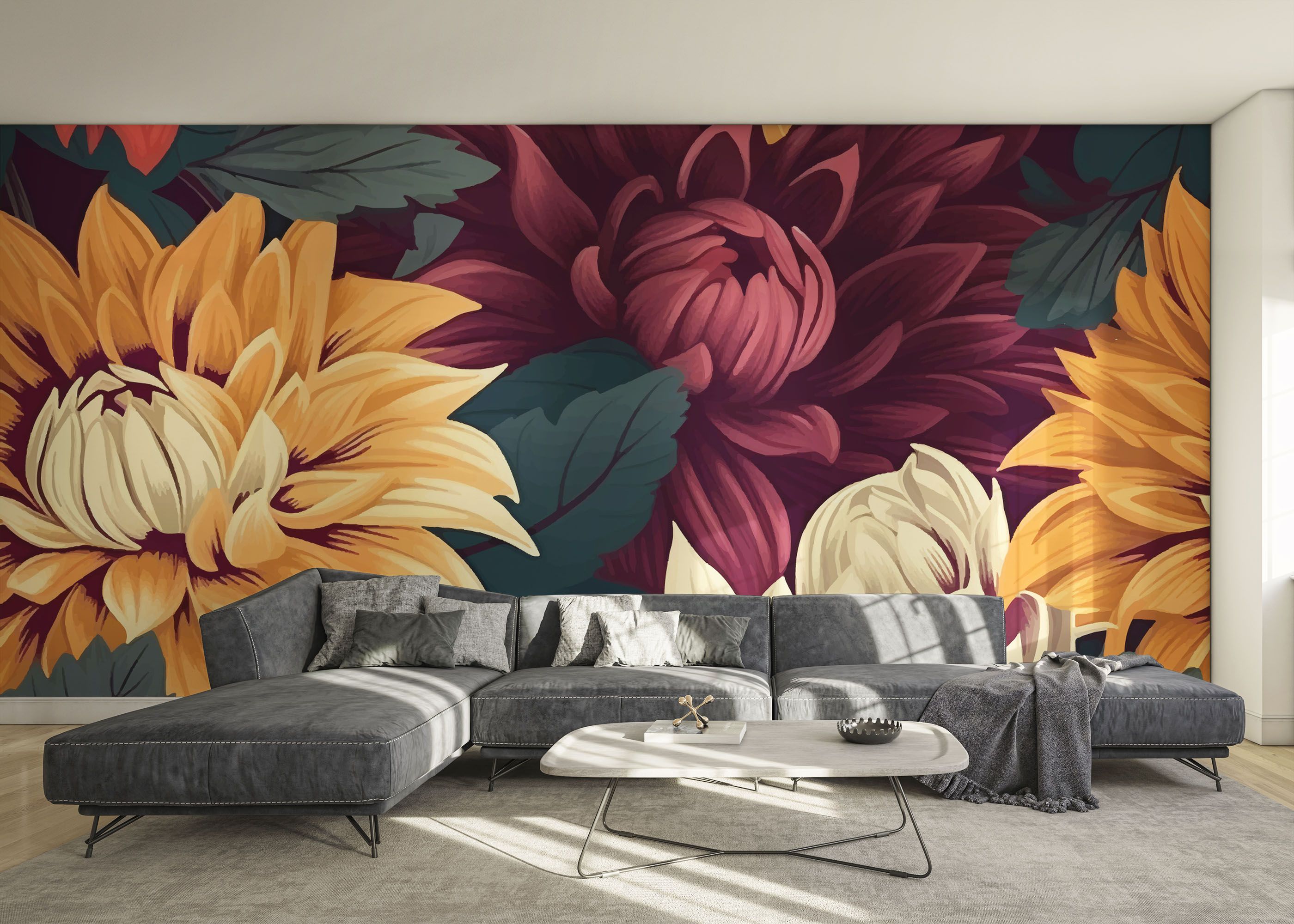 Yellow Cream Flower mockup 0