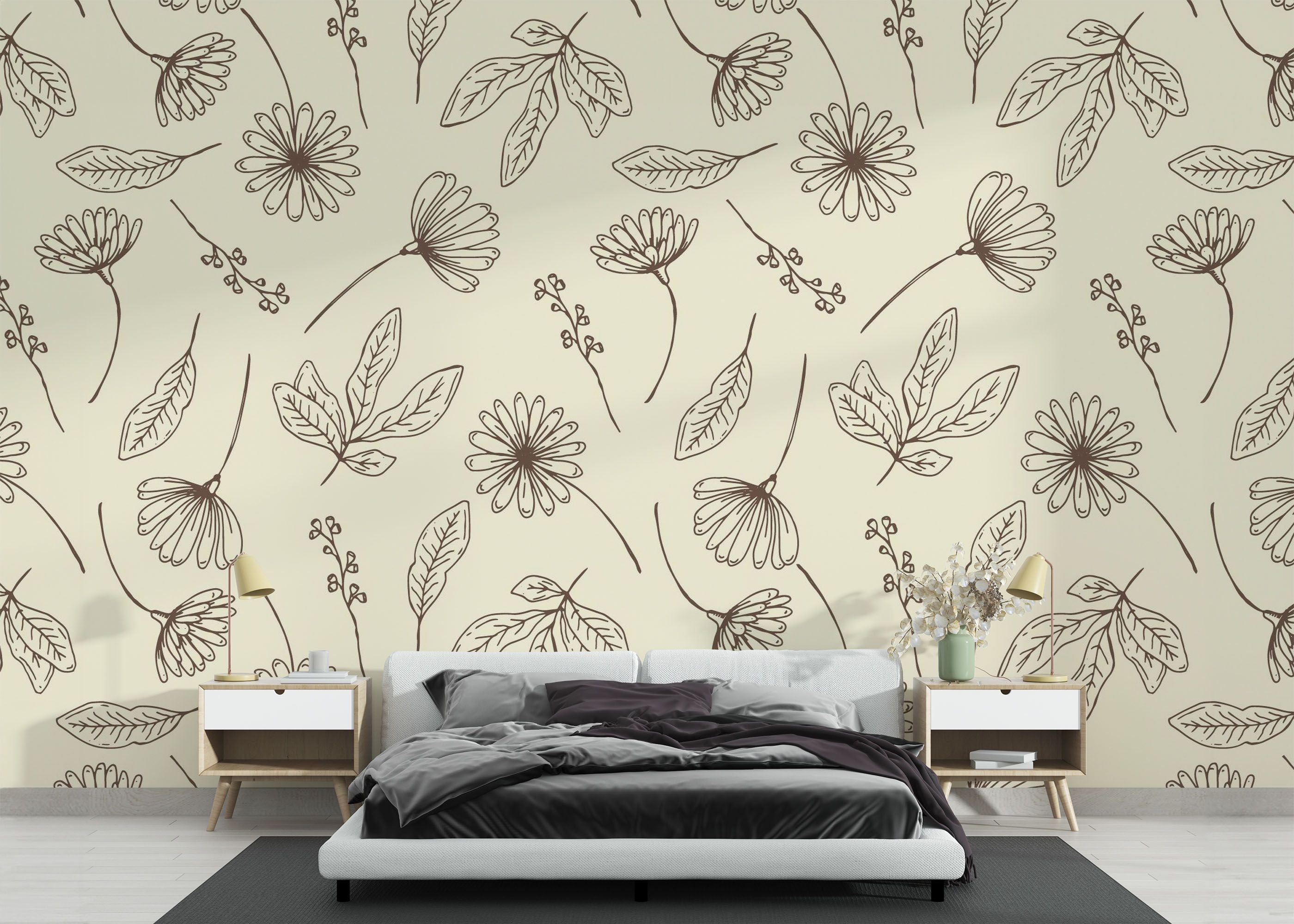 Brown Line Flower mockup 3