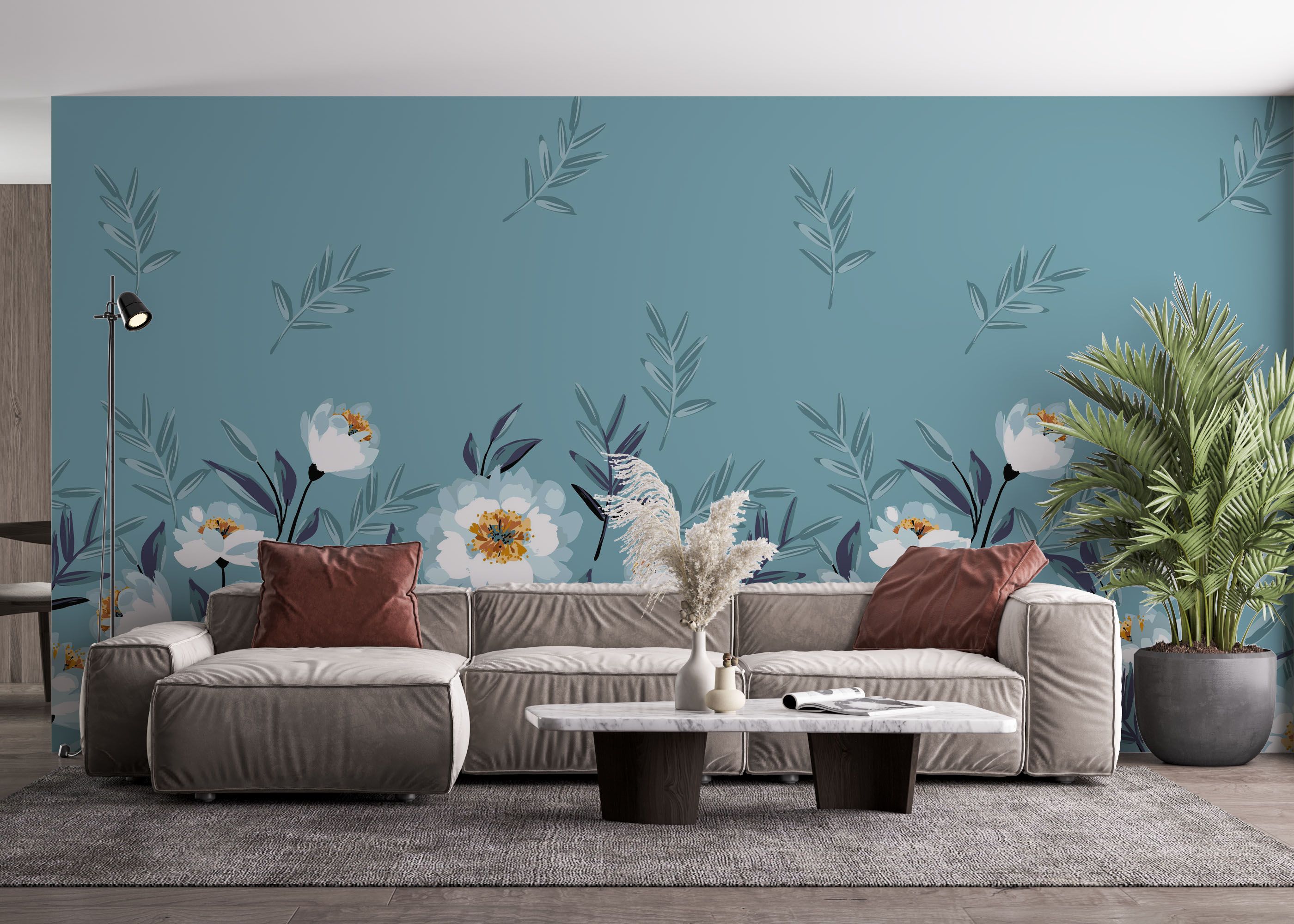 Baby Blue Flower mockup 4