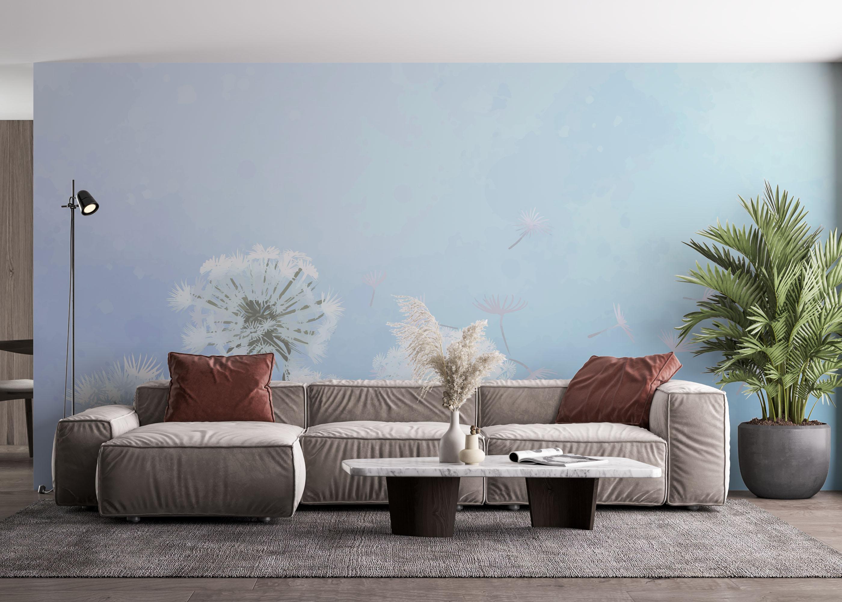 Fotótapéta Dandelion Blue Art.jpg mockup 4