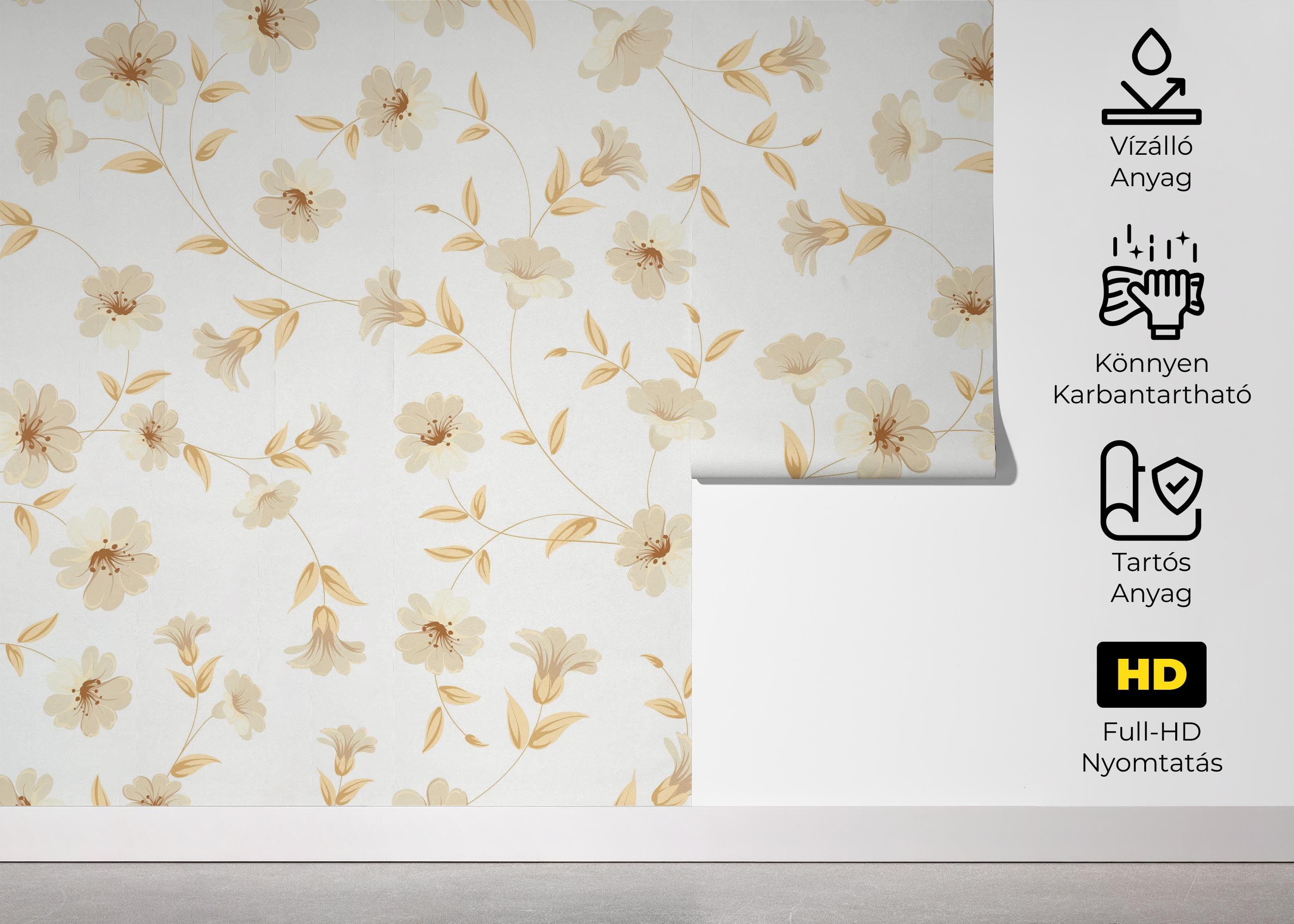 Cream Flower Pattern mockup 5