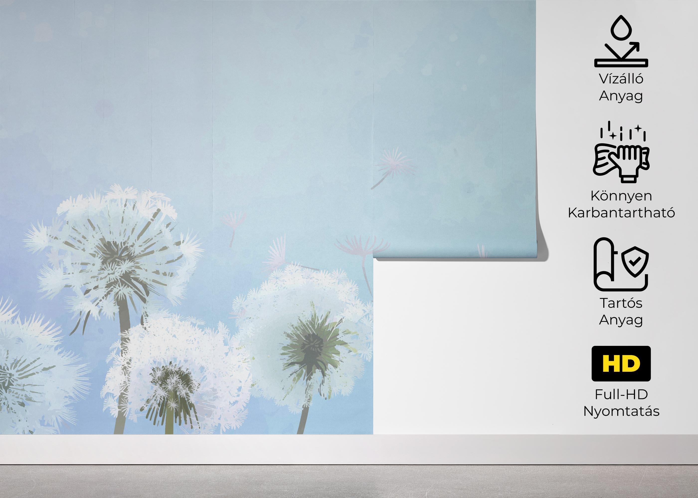 Fotótapéta Dandelion Blue Art.jpg mockup 5