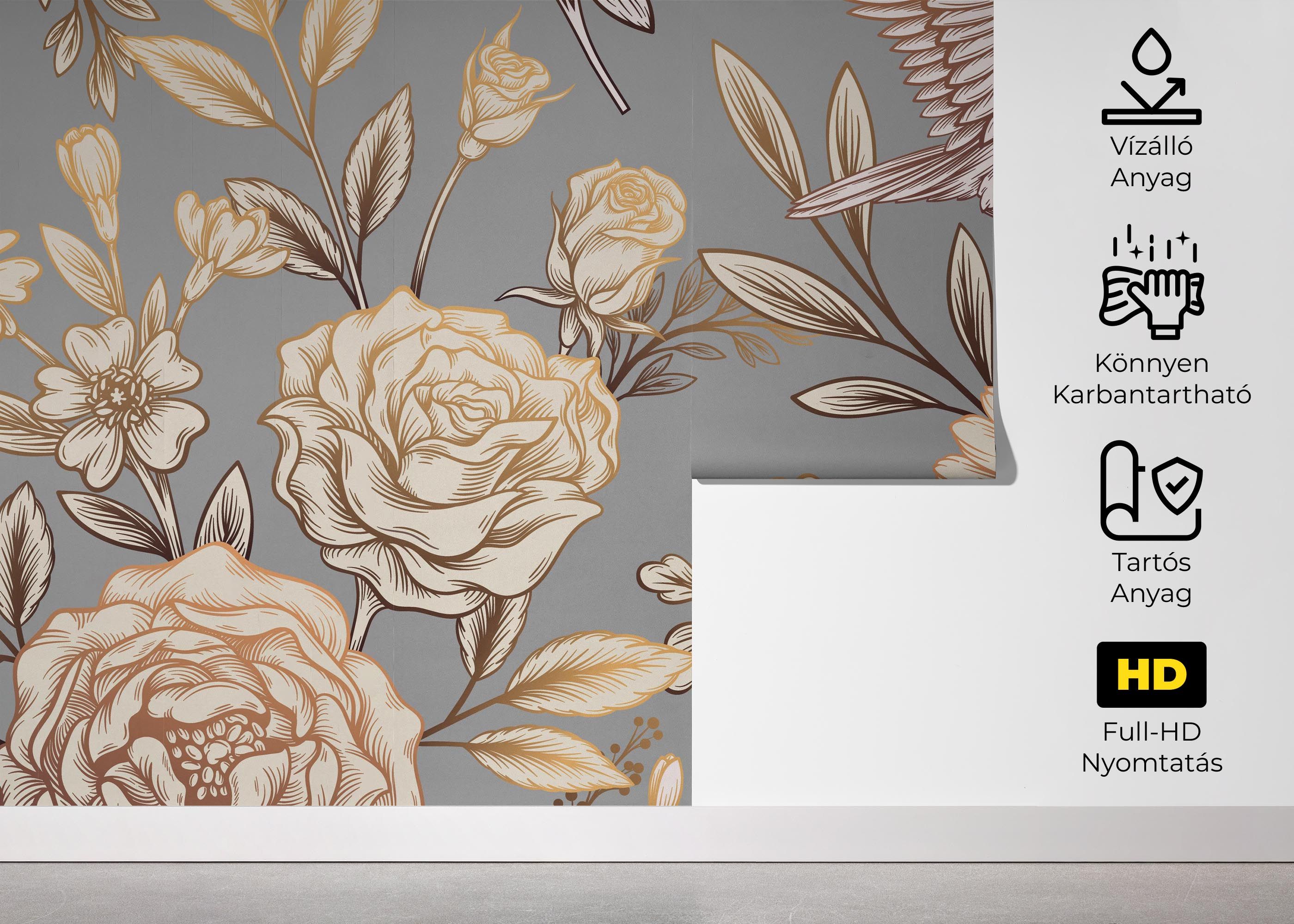 Gold Brown Flower mockup 5
