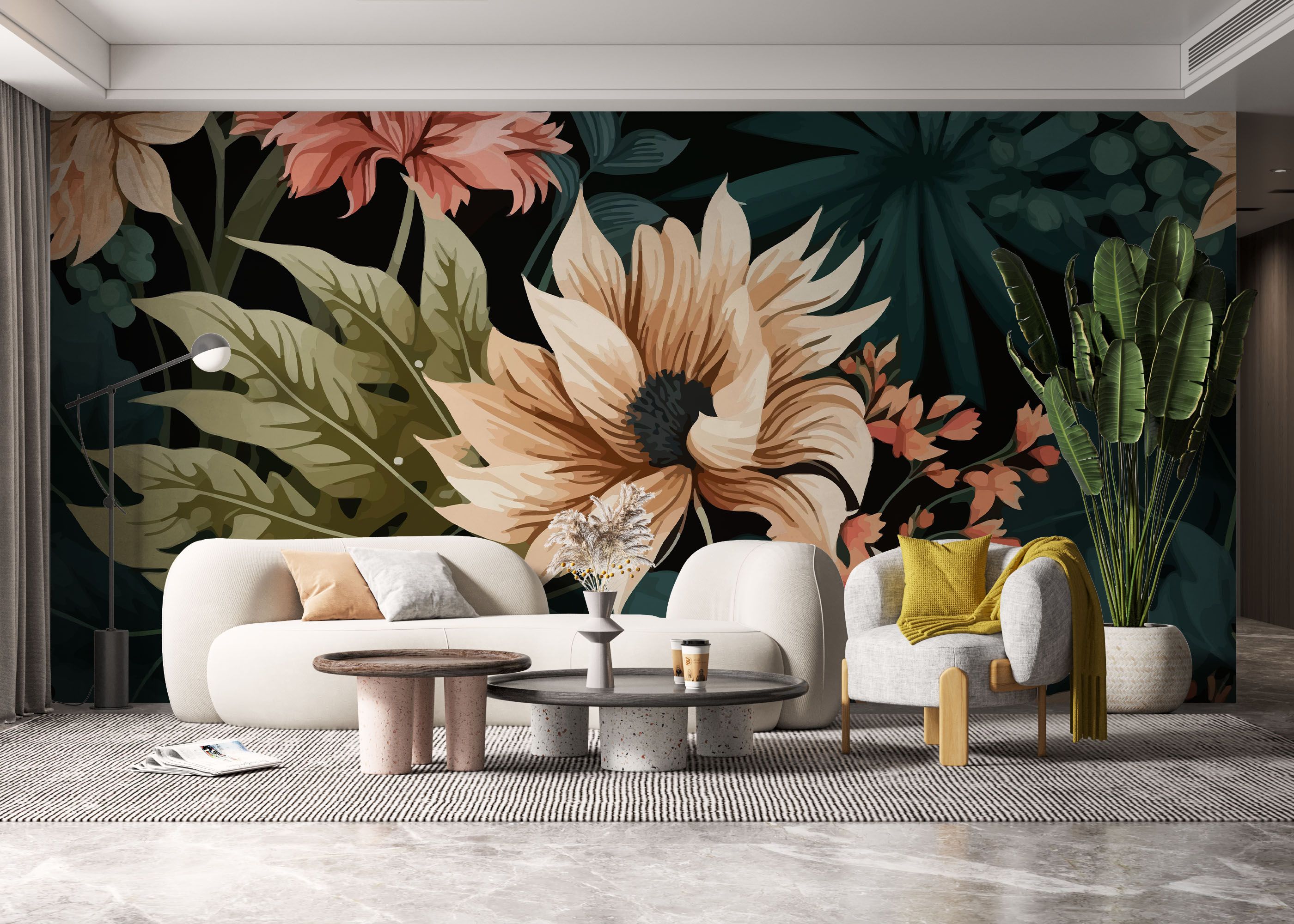 Beautiful Cream Flower mockup 6