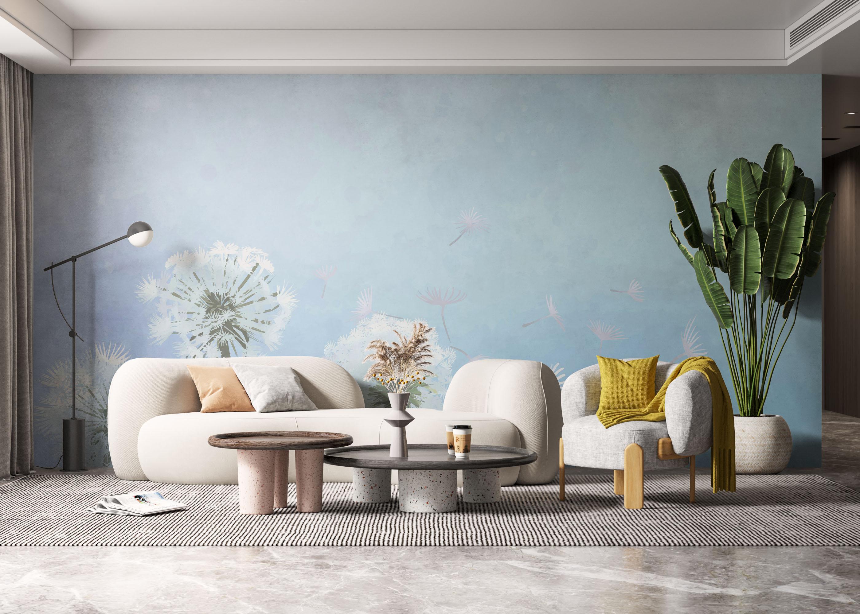 Fotótapéta Dandelion Blue Art.jpg mockup 6