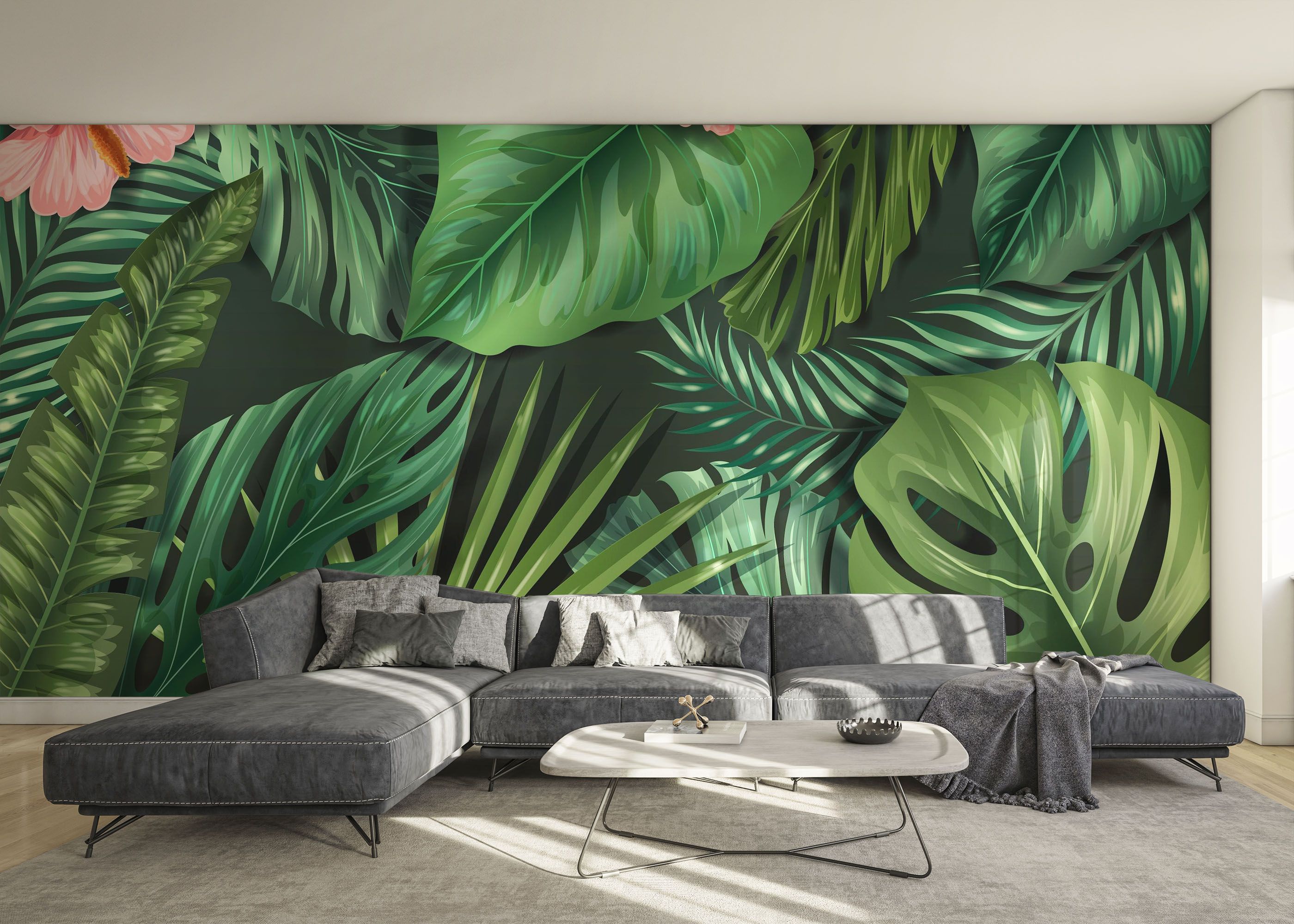 Leaves Pink Plant mockup 0