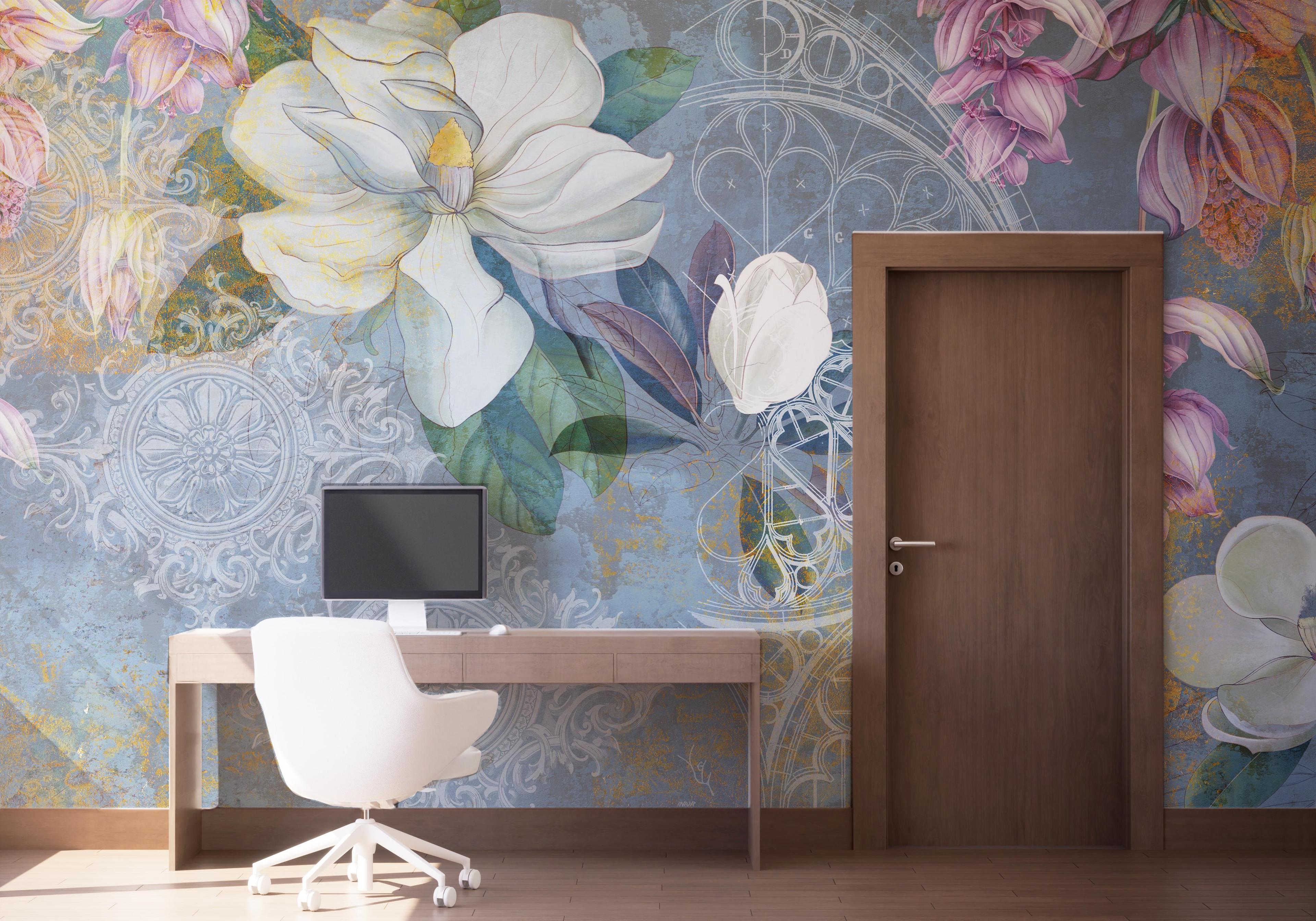 Fotótapéta Blue Rosette mockup 1