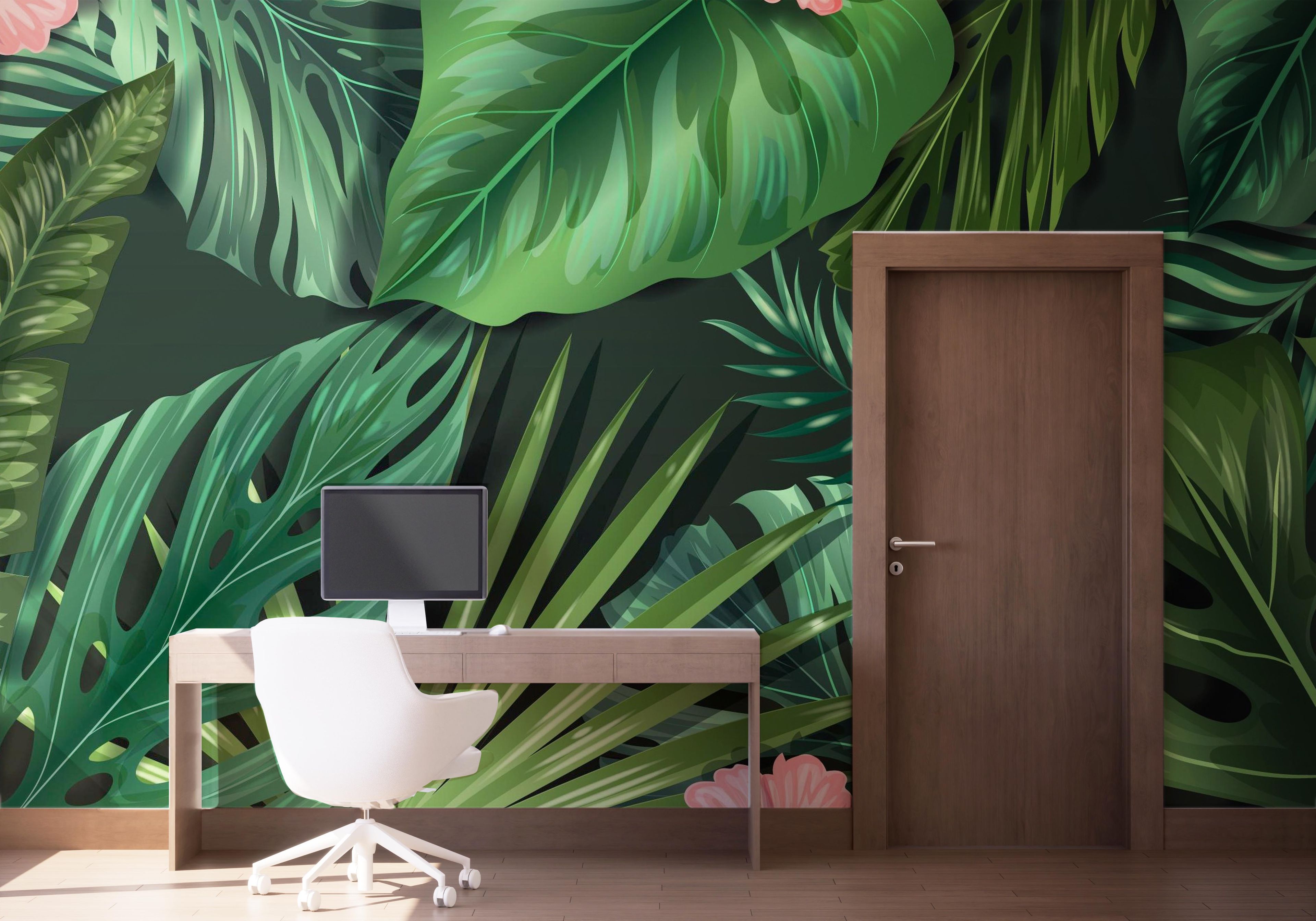 Leaves Pink Plant mockup 1