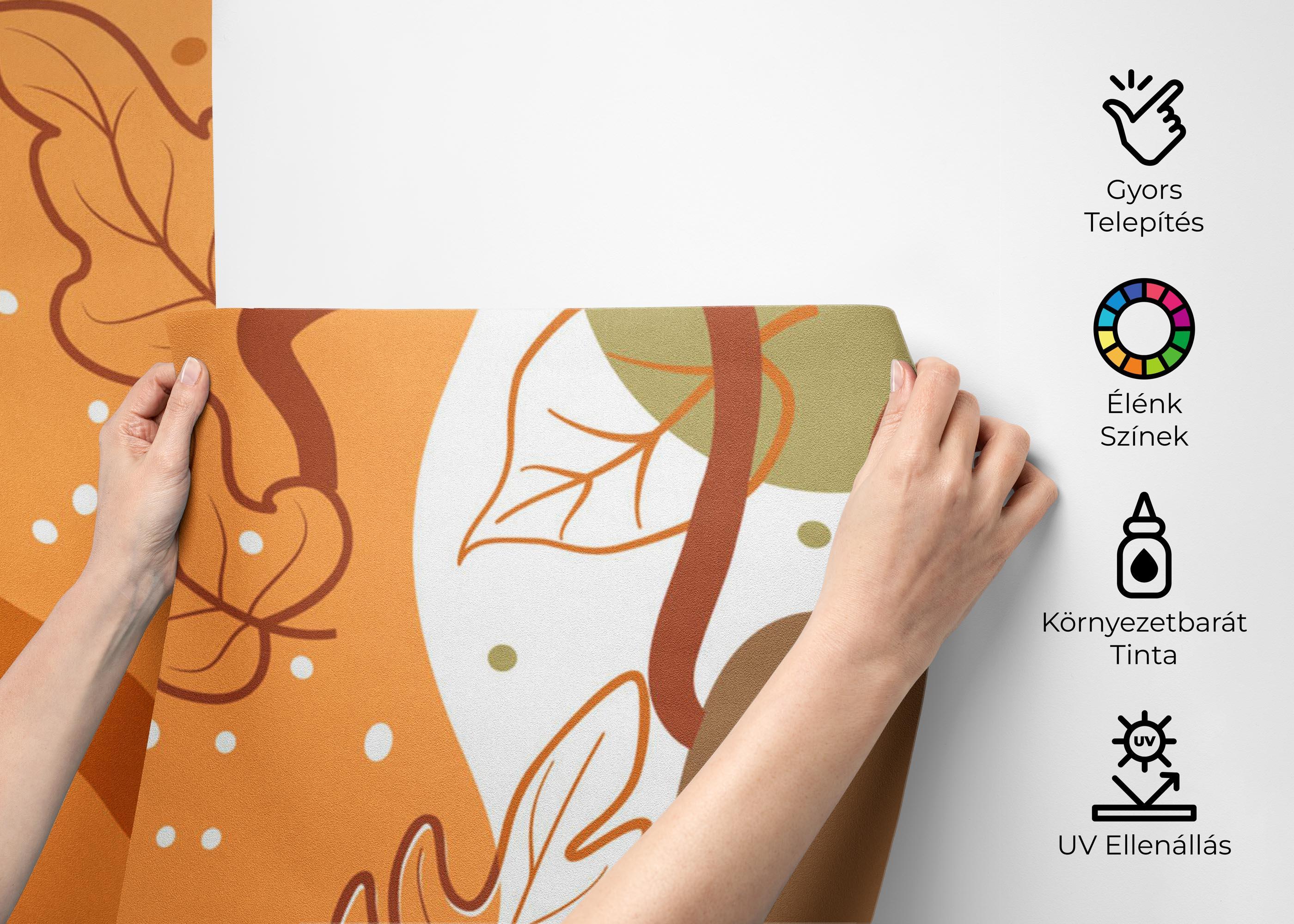 Fotótapéta Autumn Leaf Pattern mockup 2