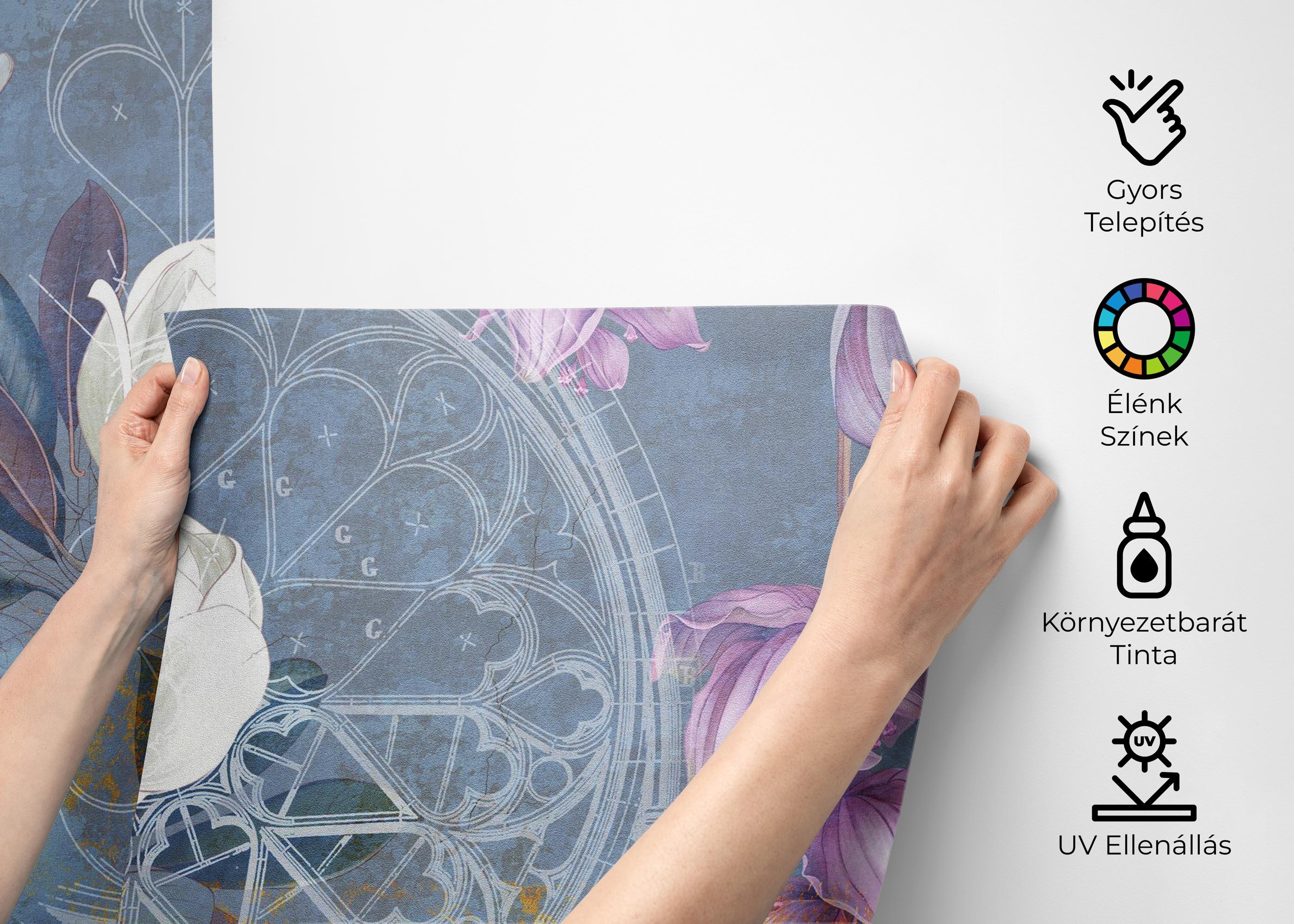 Fotótapéta Blue Rosette mockup 2