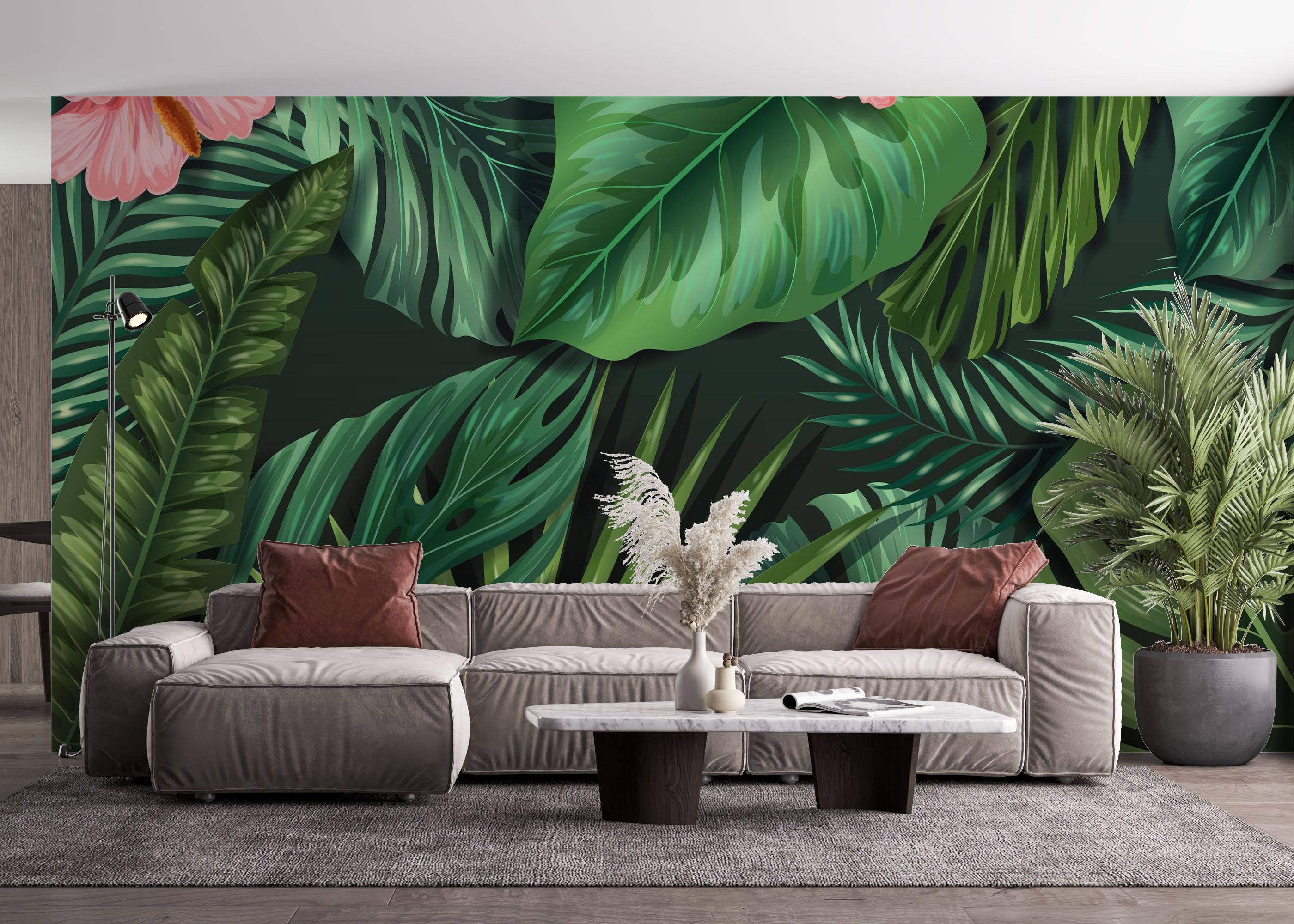 Leaves Pink Plant mockup 4