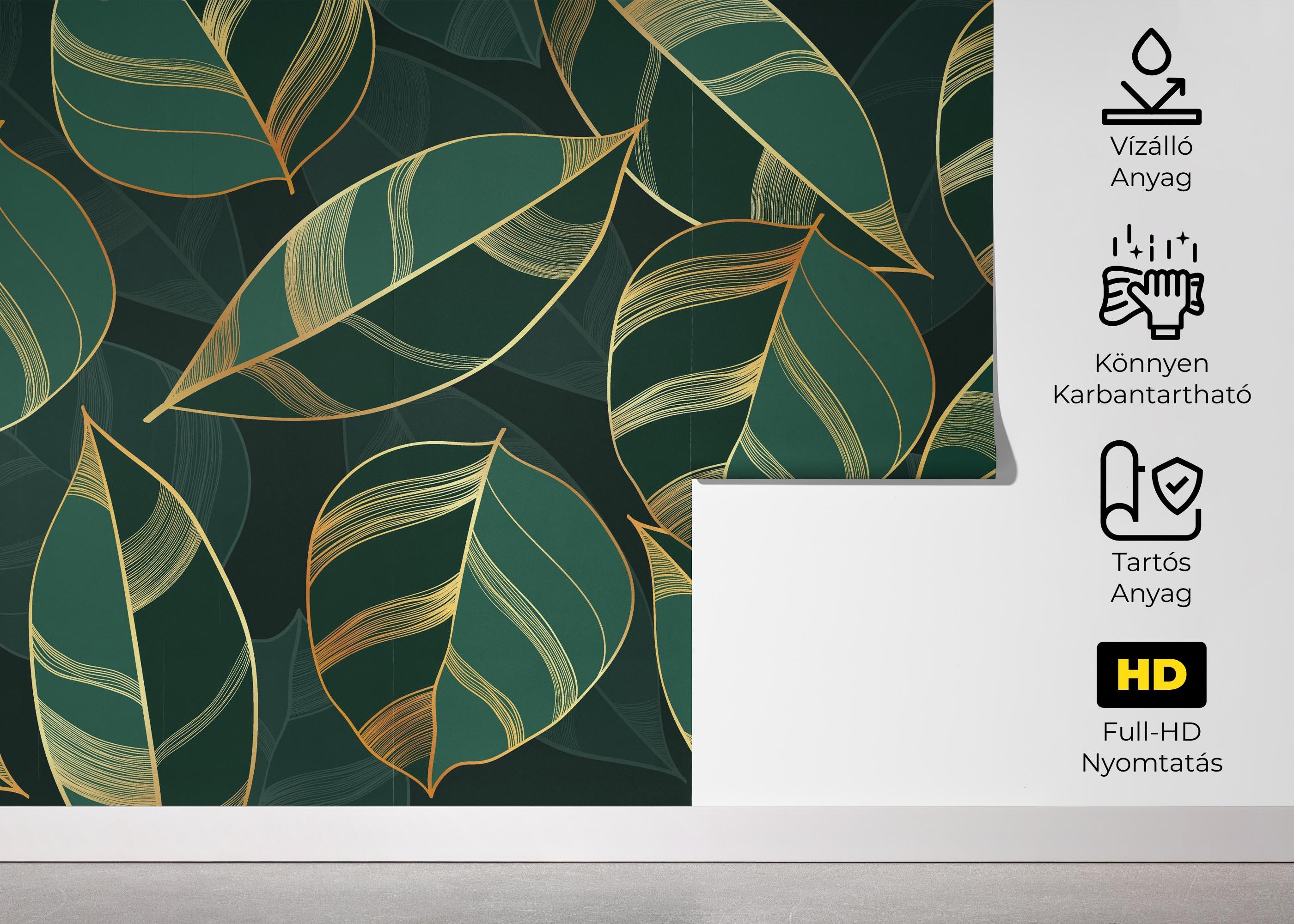 Fotótapéta Circle Green Leaves mockup 5