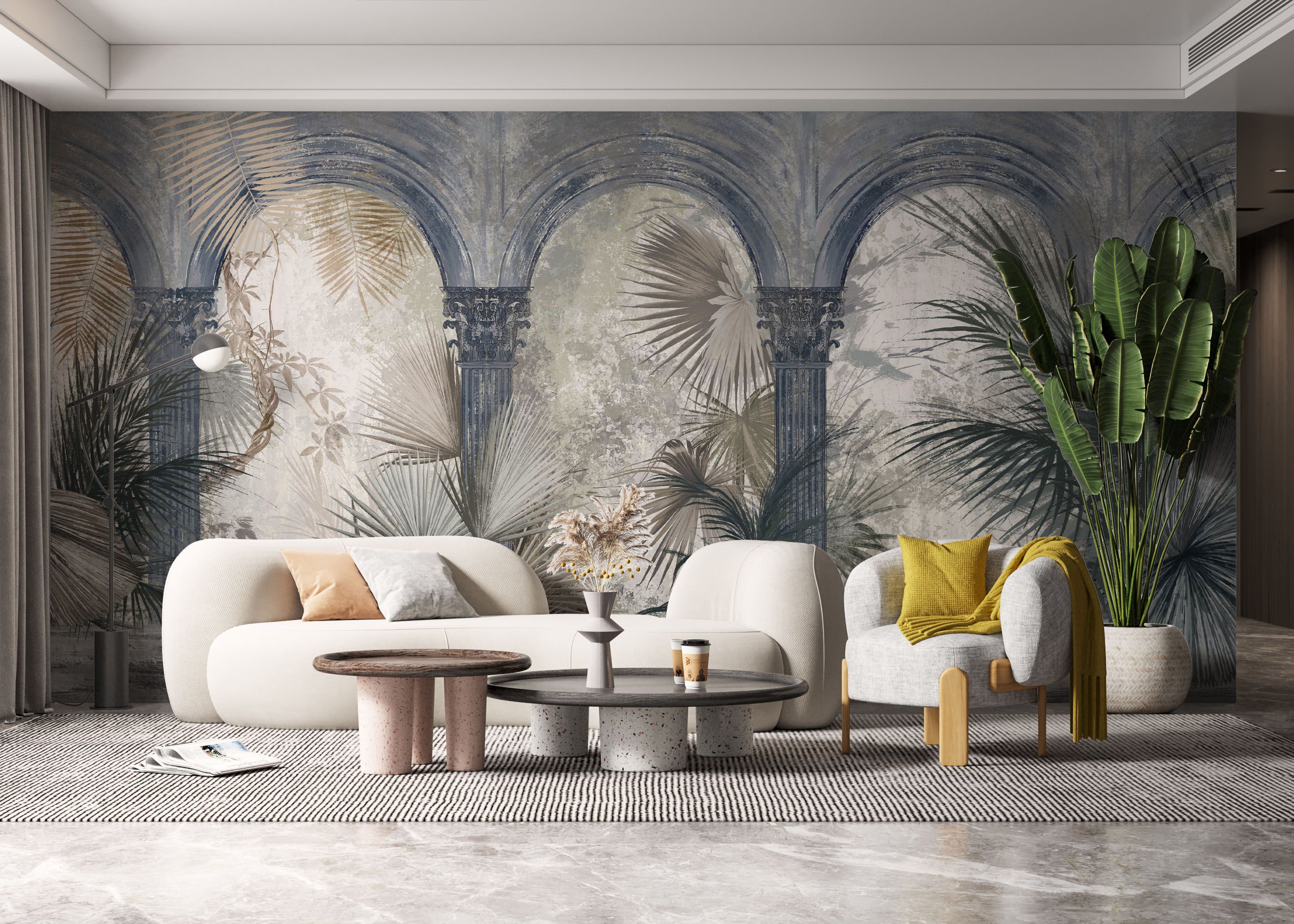 Blue Greek Colums mockup 6