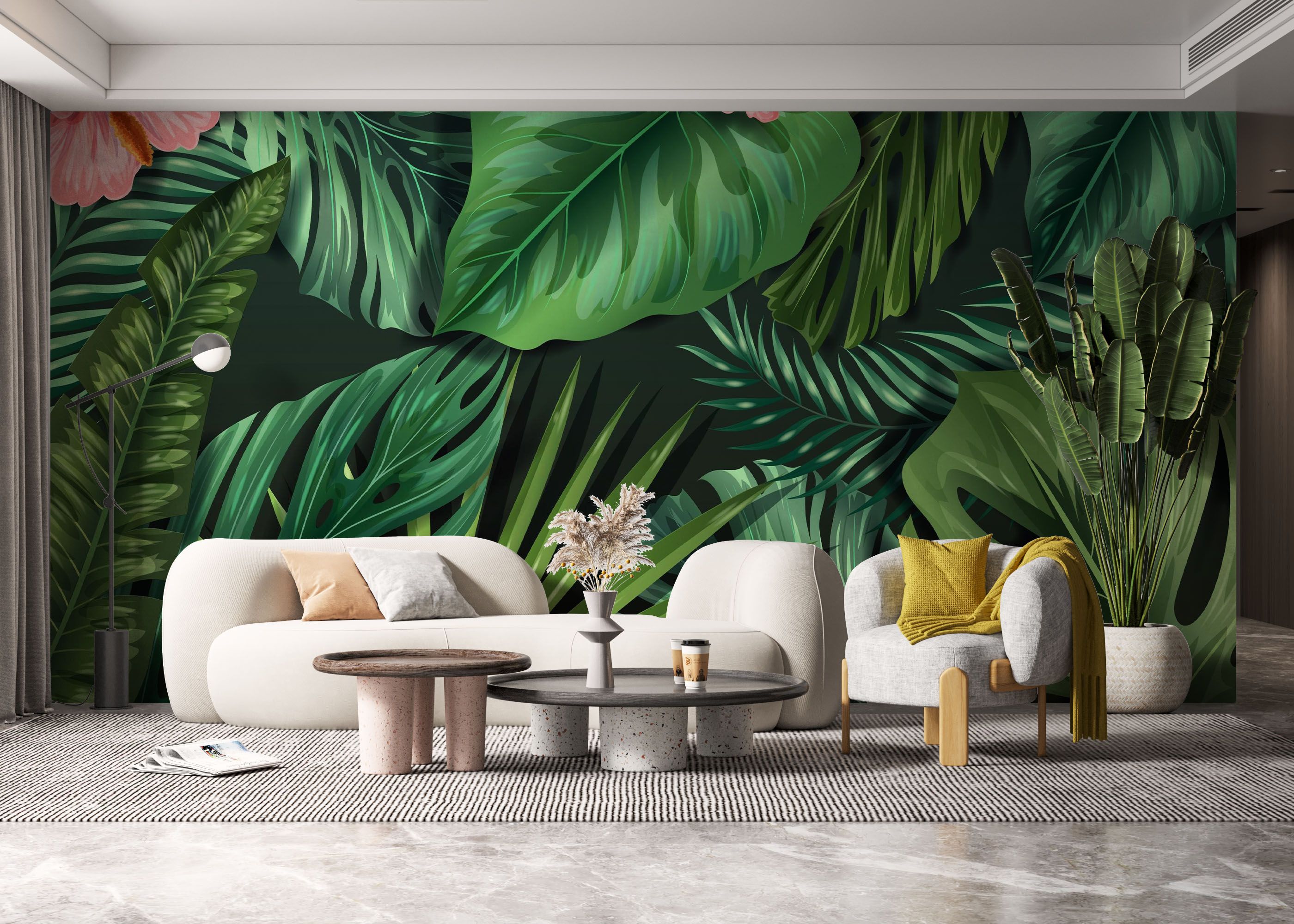 Leaves Pink Plant mockup 6