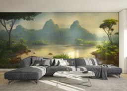 Beautiful Jungle Lake mockup 0