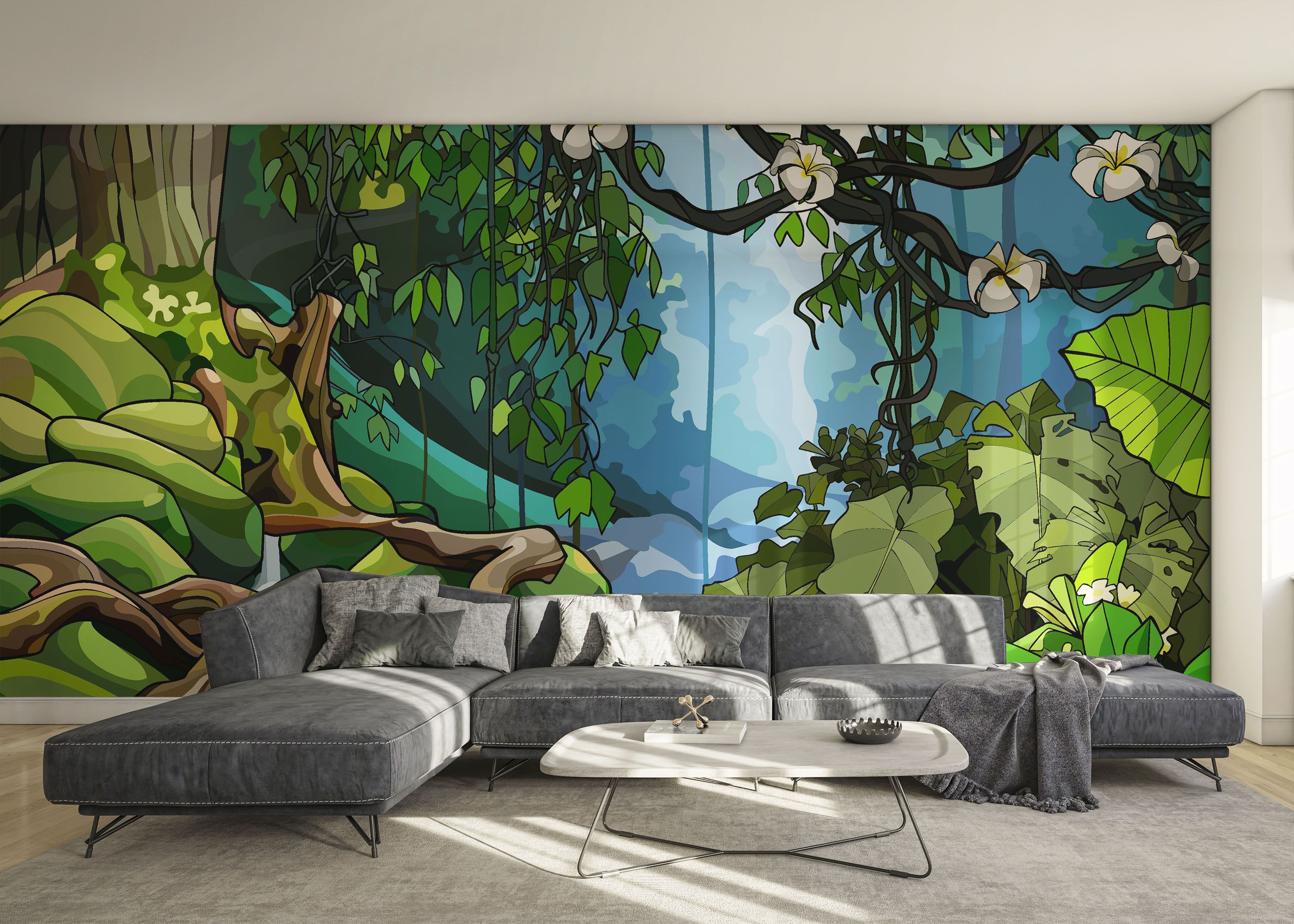 Cartoon Jungle Art mockup 0