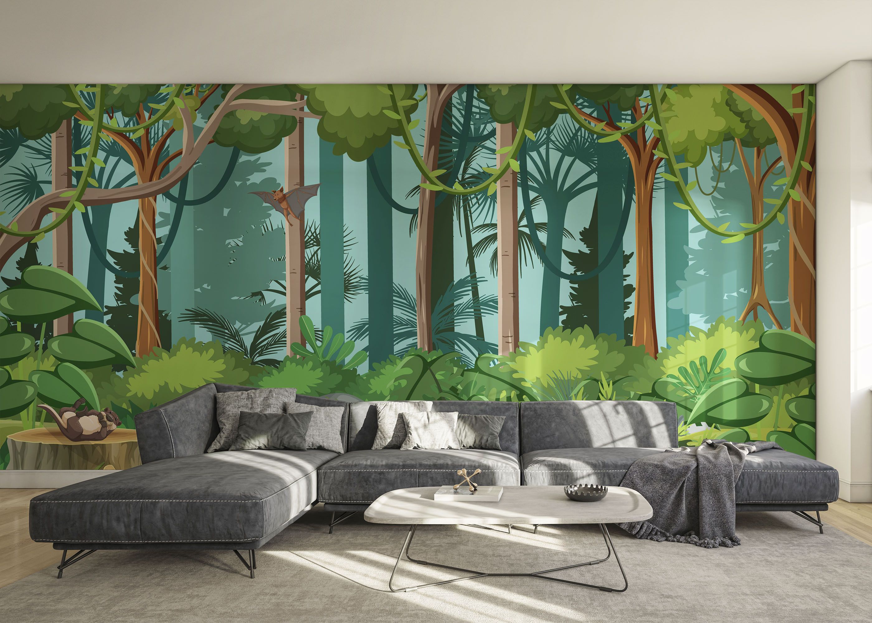 Jungle Elephant Cartoon mockup 0