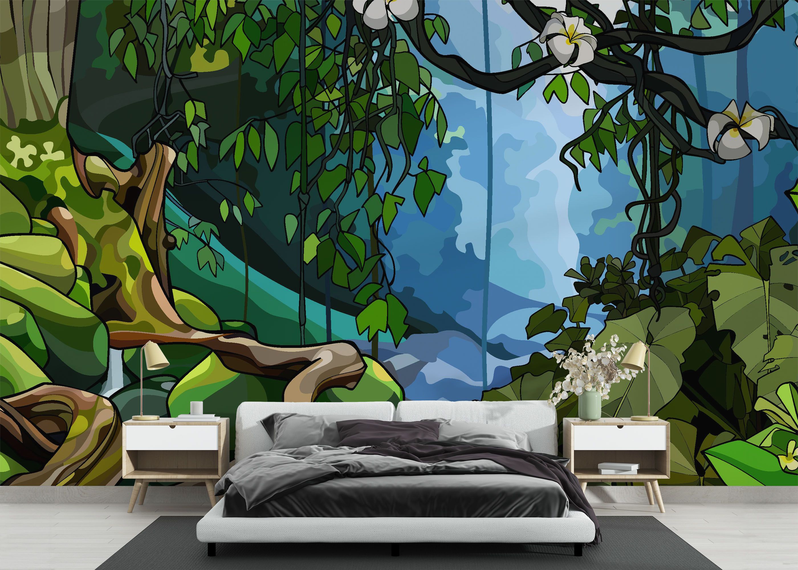 Cartoon Jungle Art mockup 3
