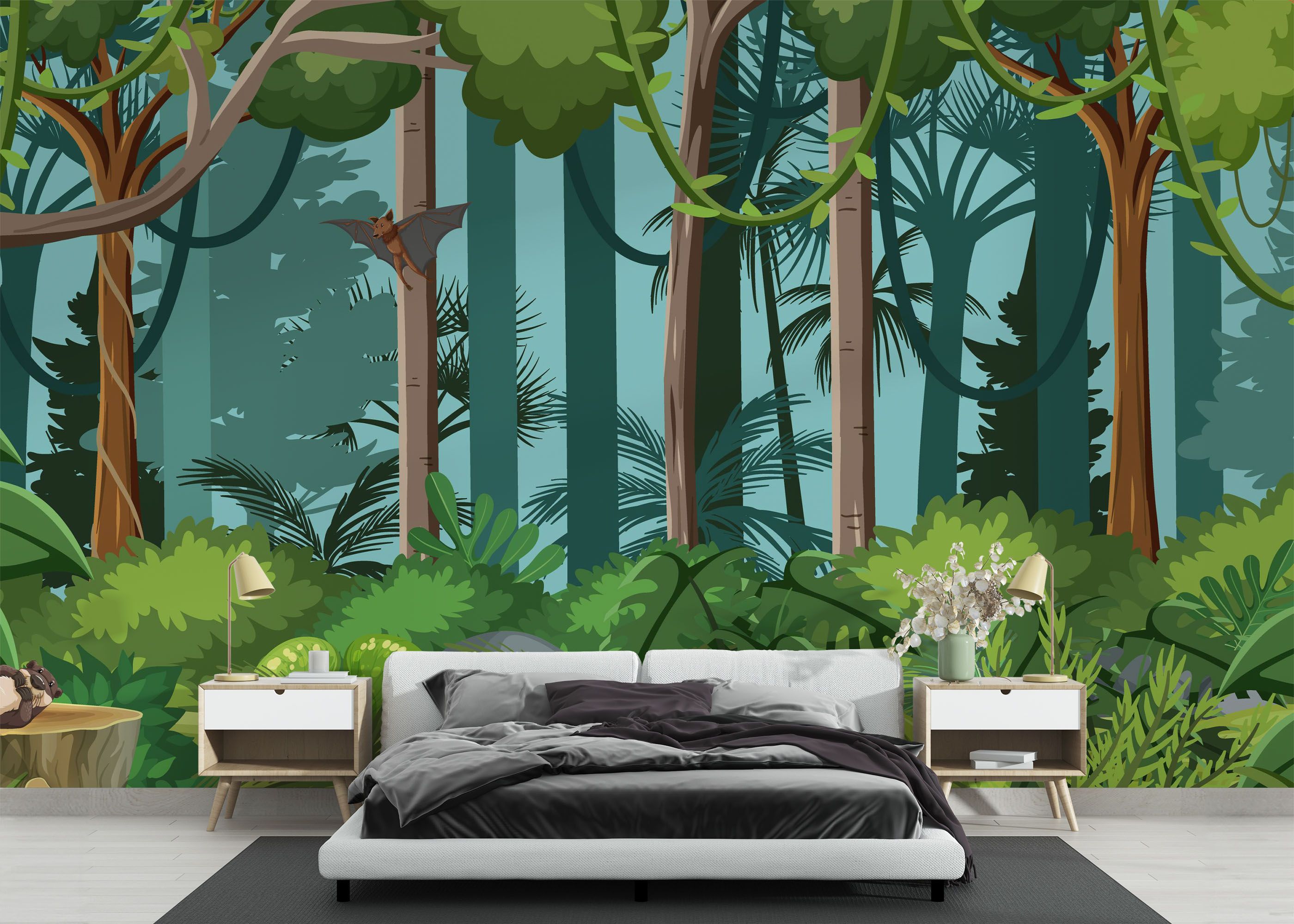 Jungle Elephant Cartoon mockup 3
