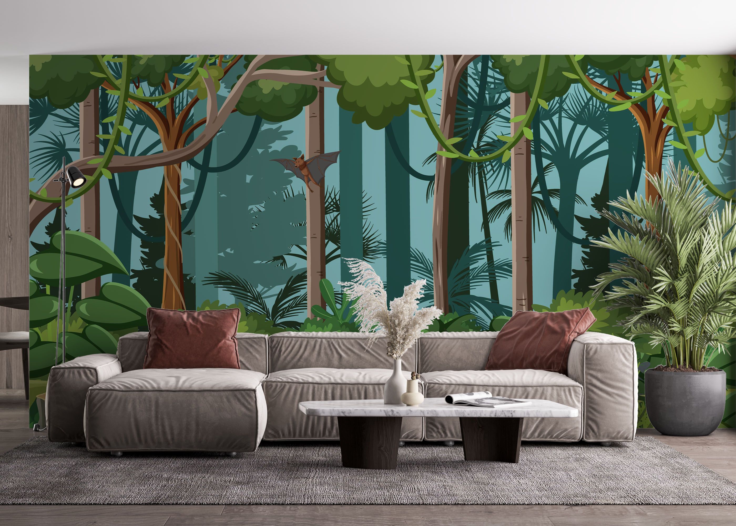 Jungle Elephant Cartoon mockup 4