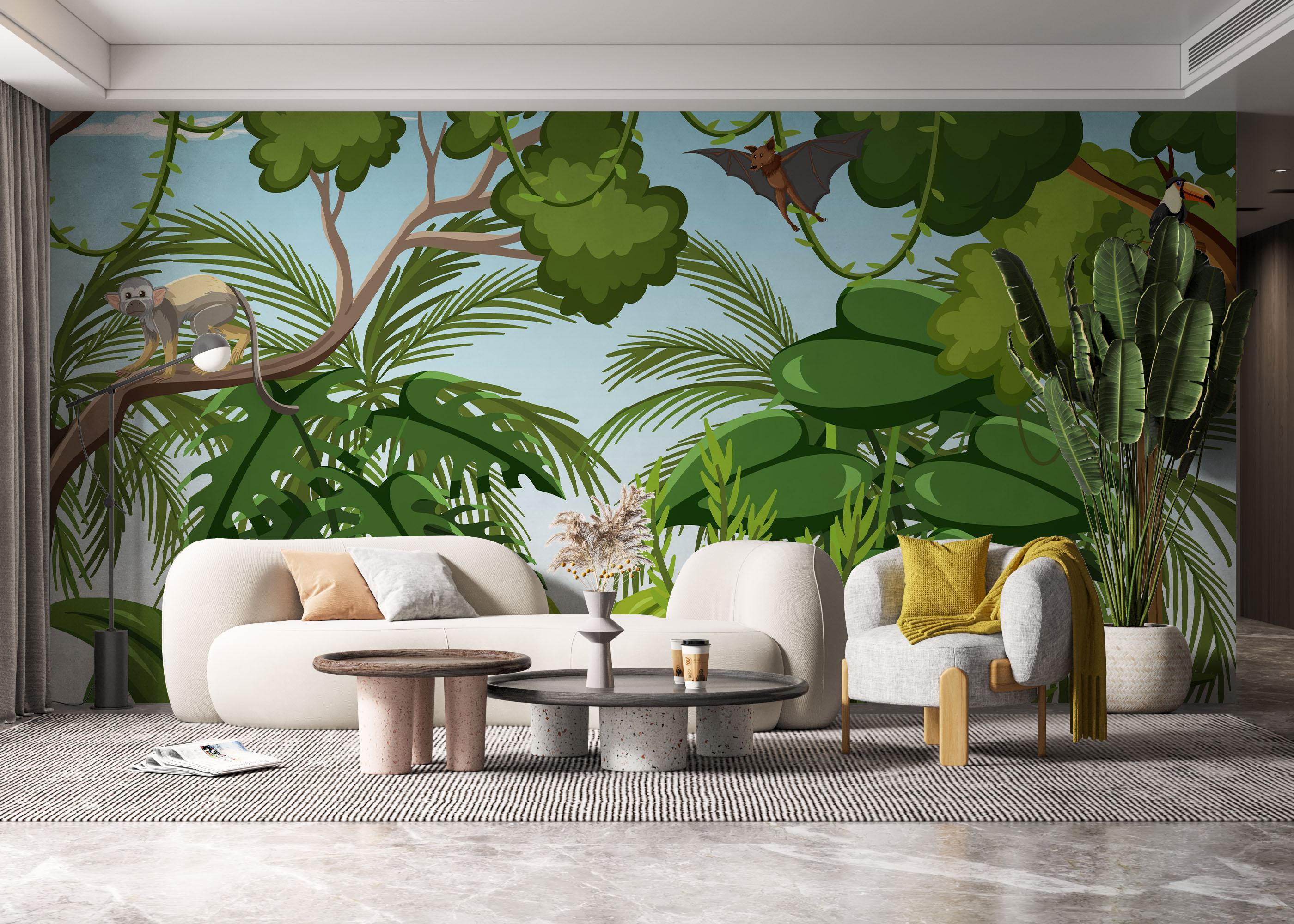 Fotótapéta Cartoon Tree Animal mockup 6