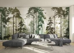 Foggy Yellow Forest mockup 0