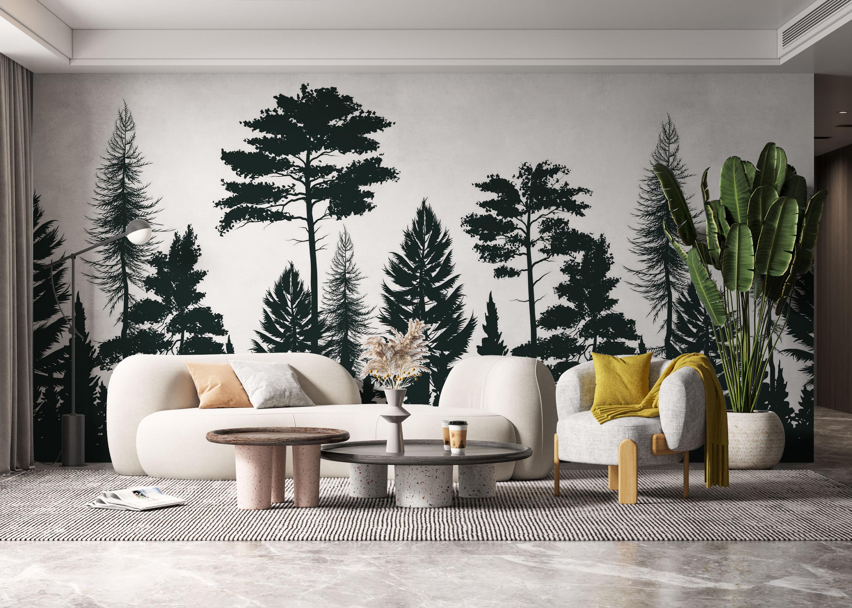 Fotótapéta Dark Grey Forest mockup 6