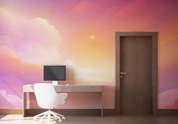 Orange Pink Clouds mockup 1