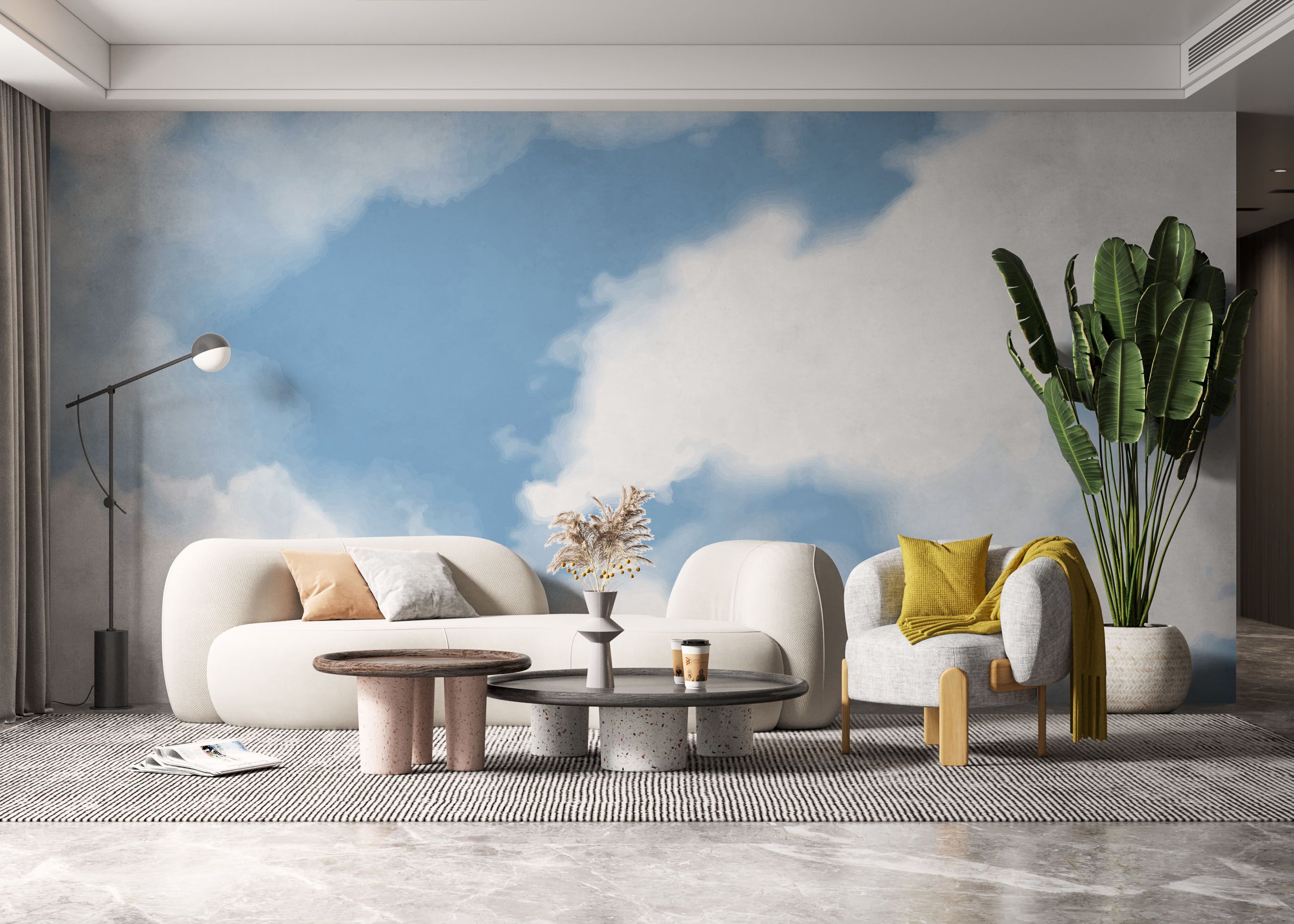 Blue White Sky mockup 6