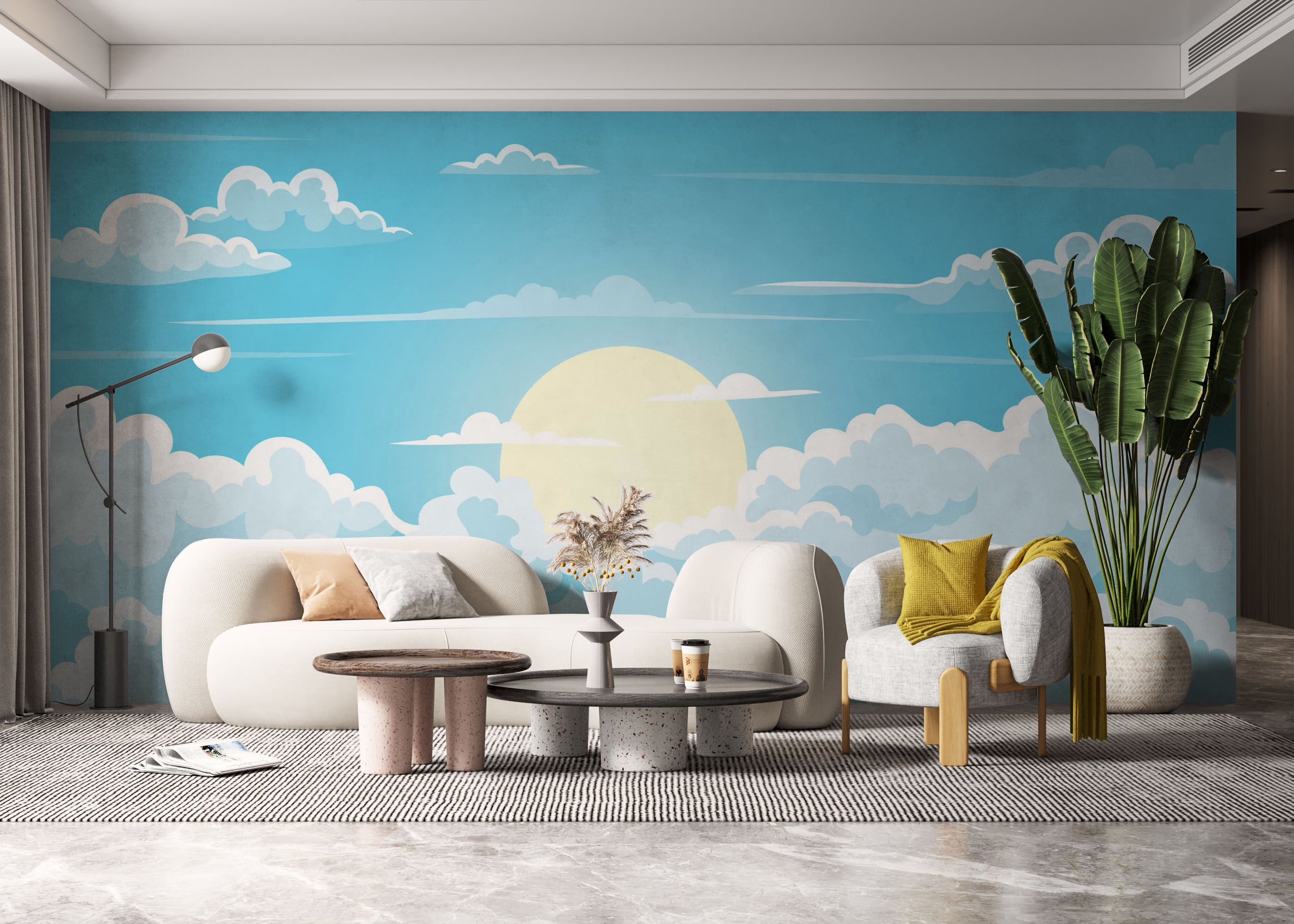 Sunny Day Clouds mockup 6