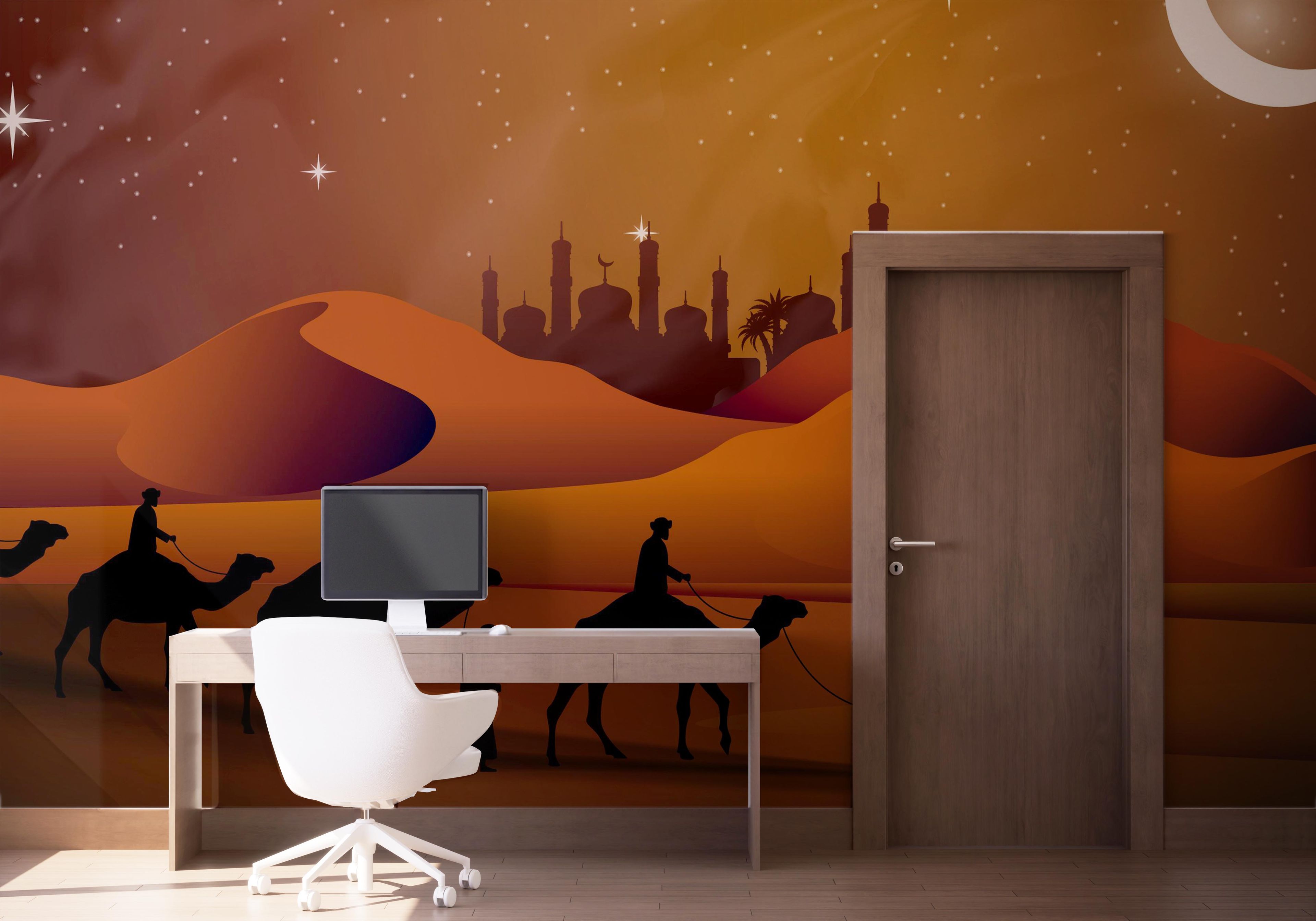 Desert Camels Moon mockup 1