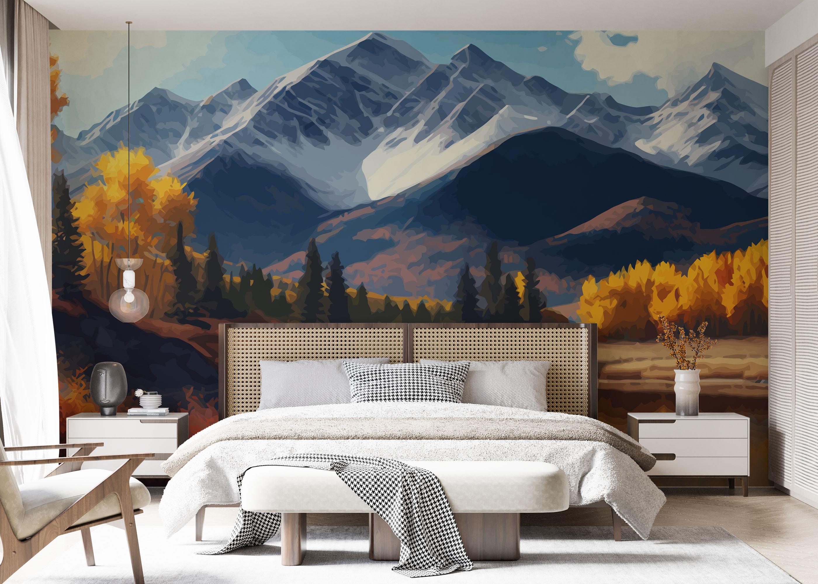 Fotótapéta Mountain Autumn Tree mockup 7