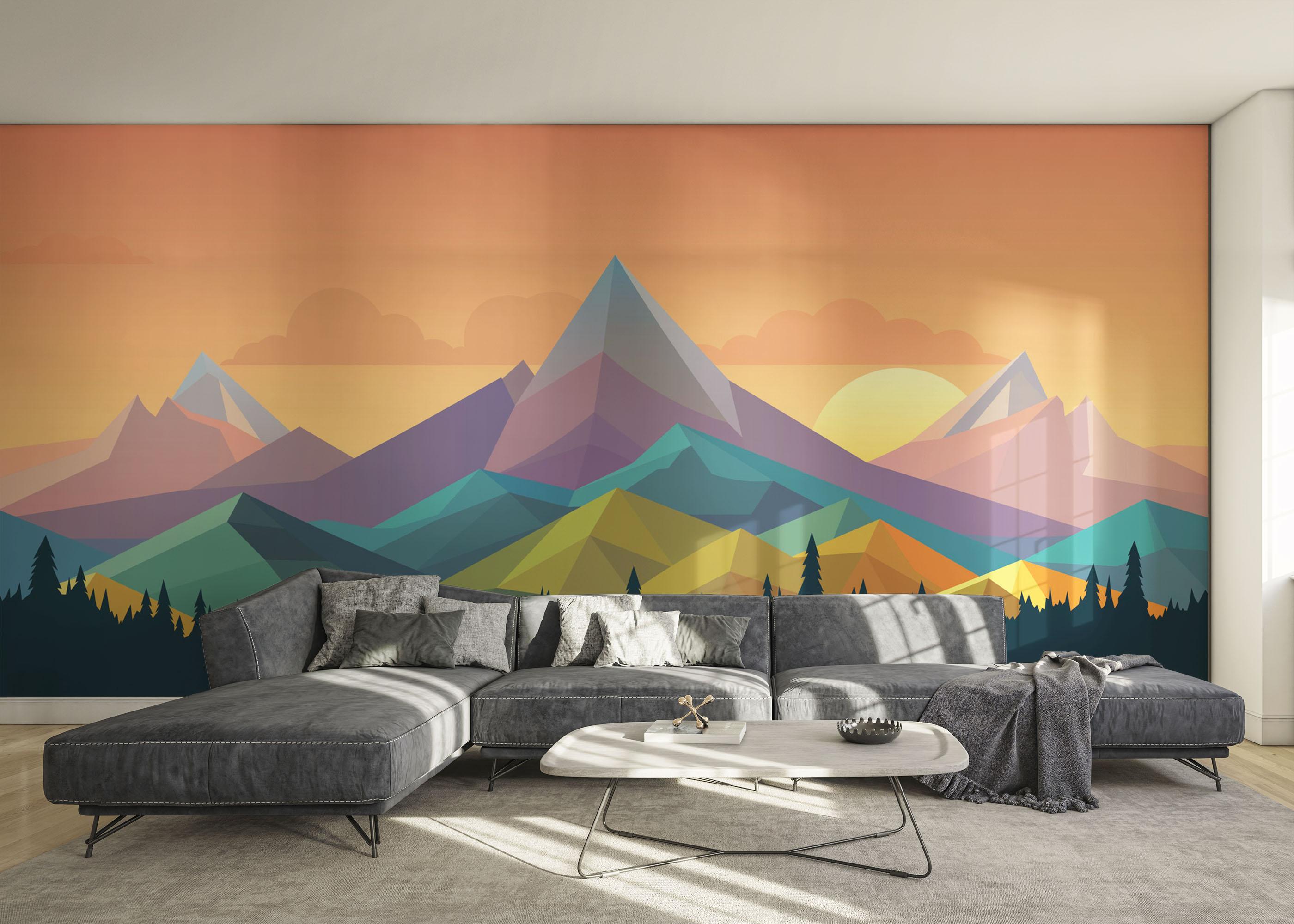 Fotótapéta Color Mix Mountain mockup 0