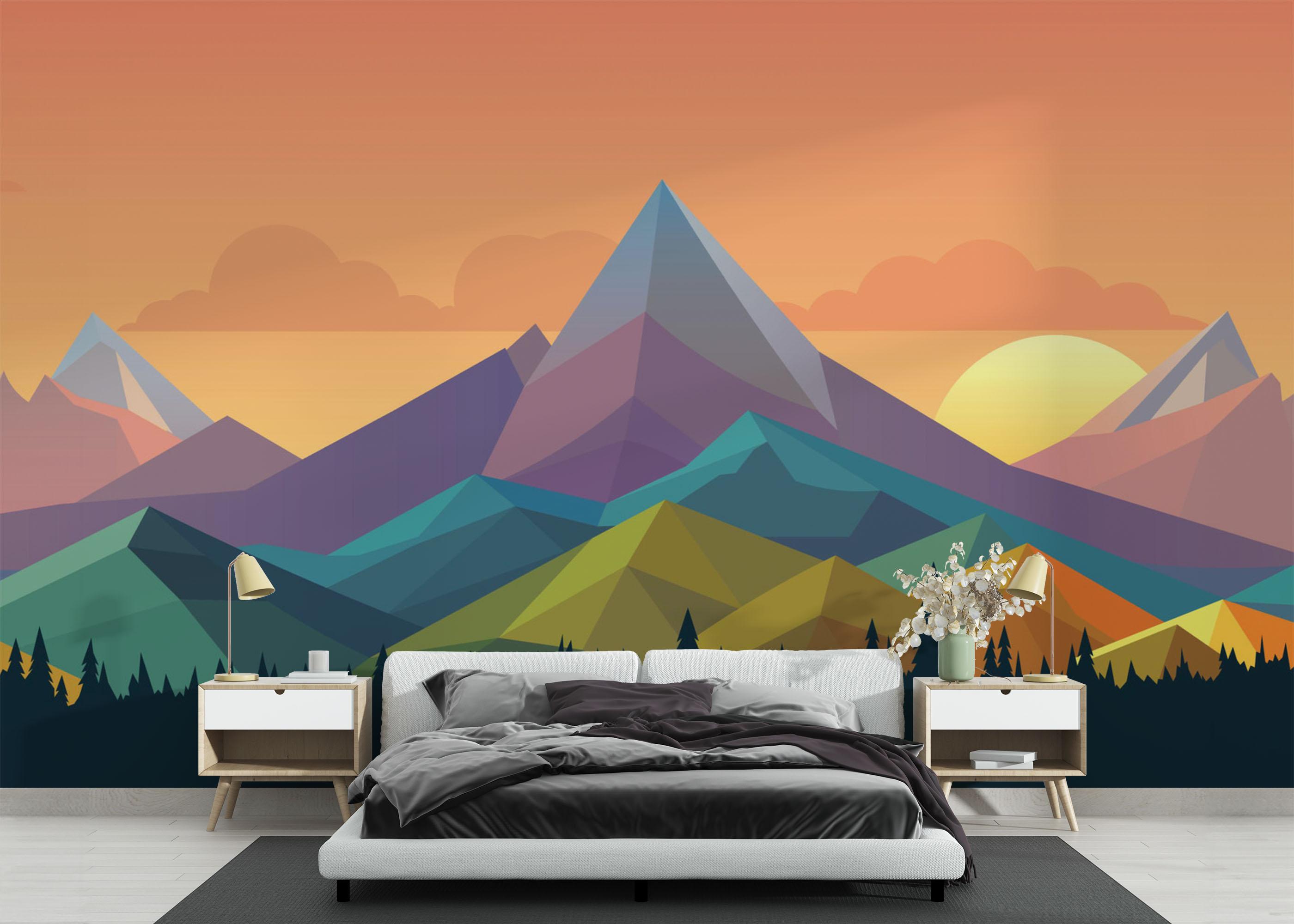 Fotótapéta Color Mix Mountain mockup 3