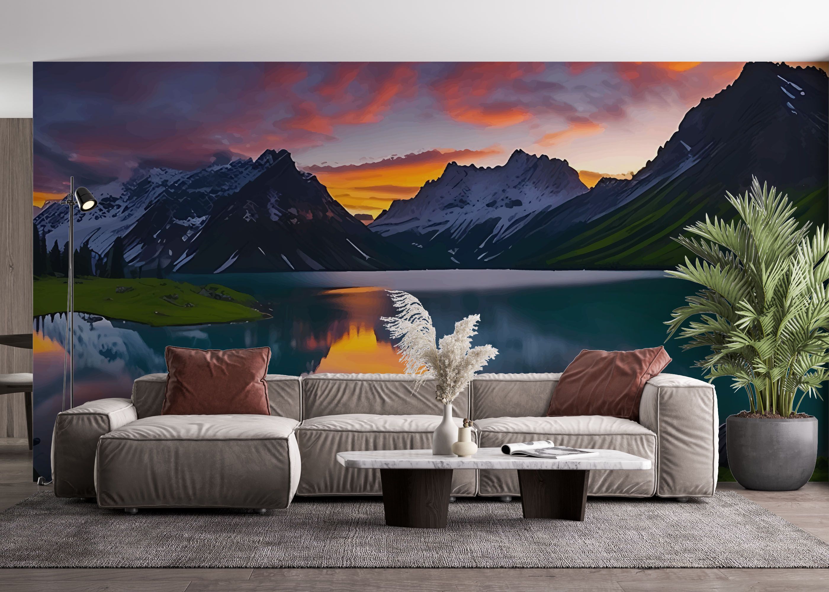 Mountain Pink Sky mockup 4