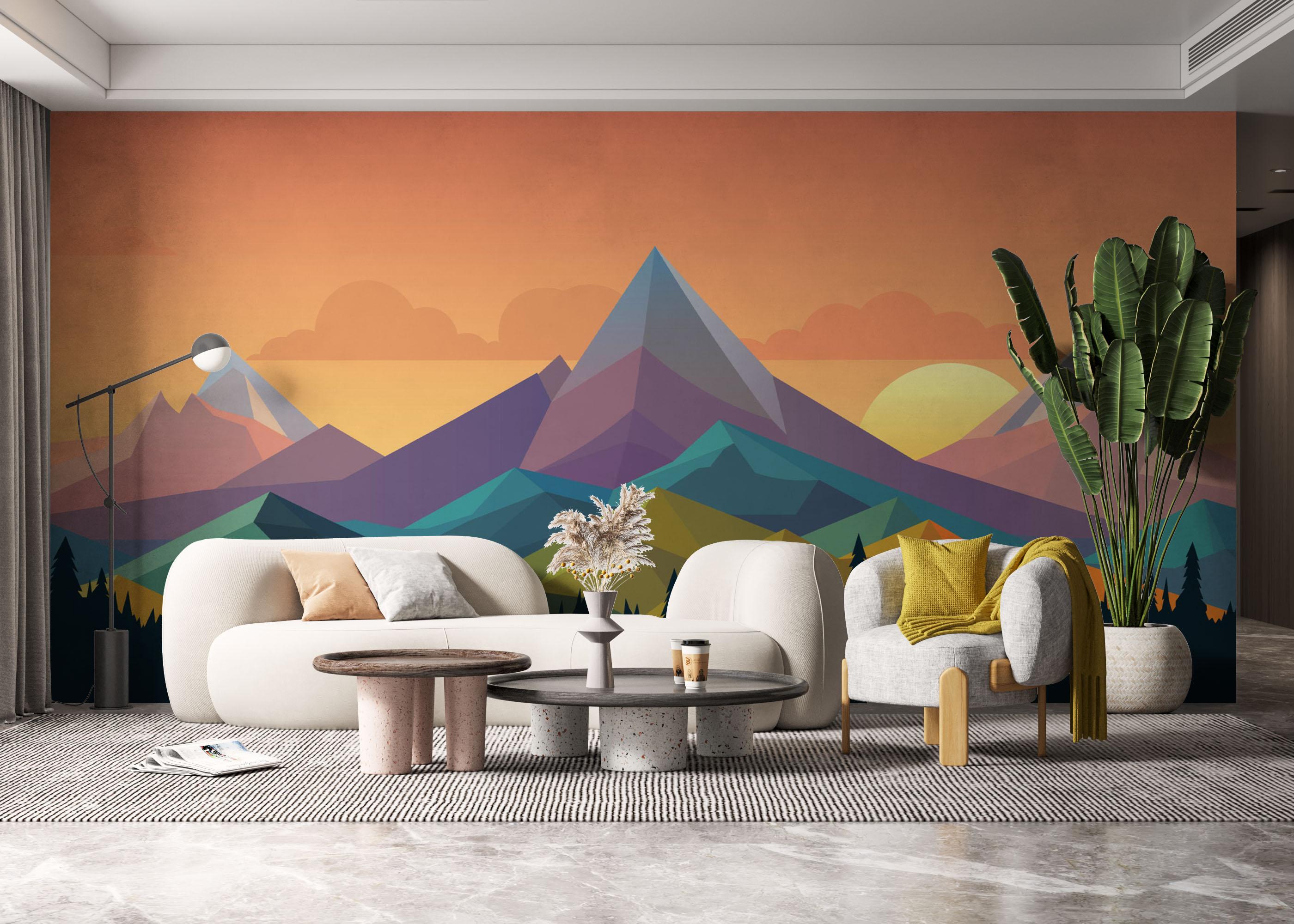 Fotótapéta Color Mix Mountain mockup 6